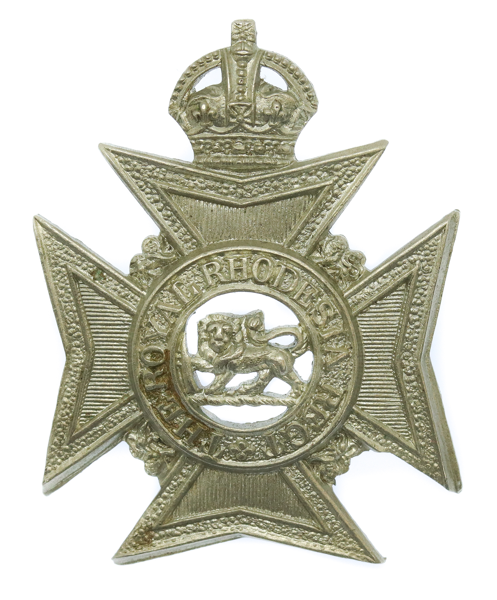 Royal Rhodesia Regiment Cap Badge - King's Crown