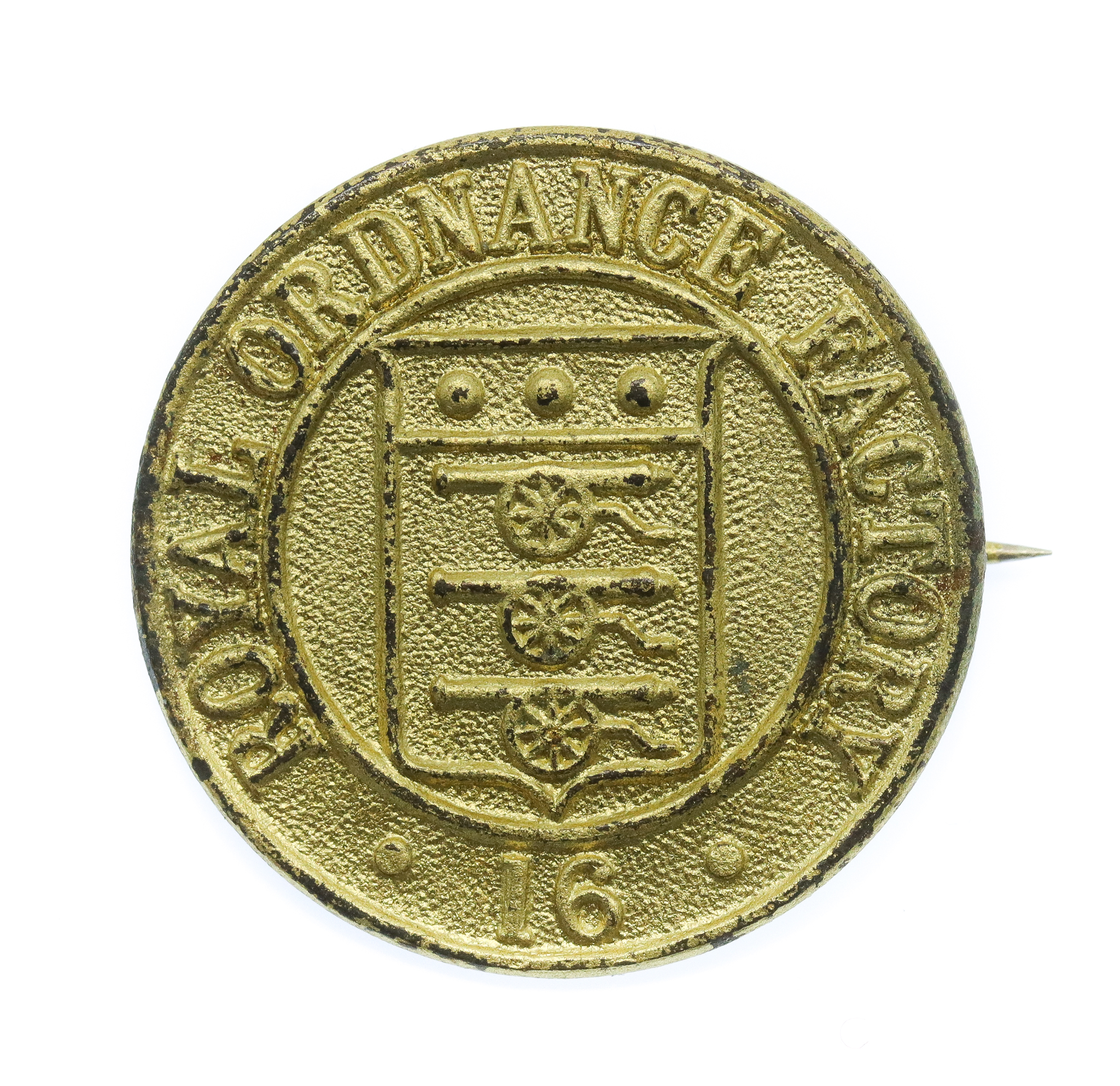 WW2 Royal Ordnance Factory 16 (Patricroft ROF) War Workers Lapel Badge