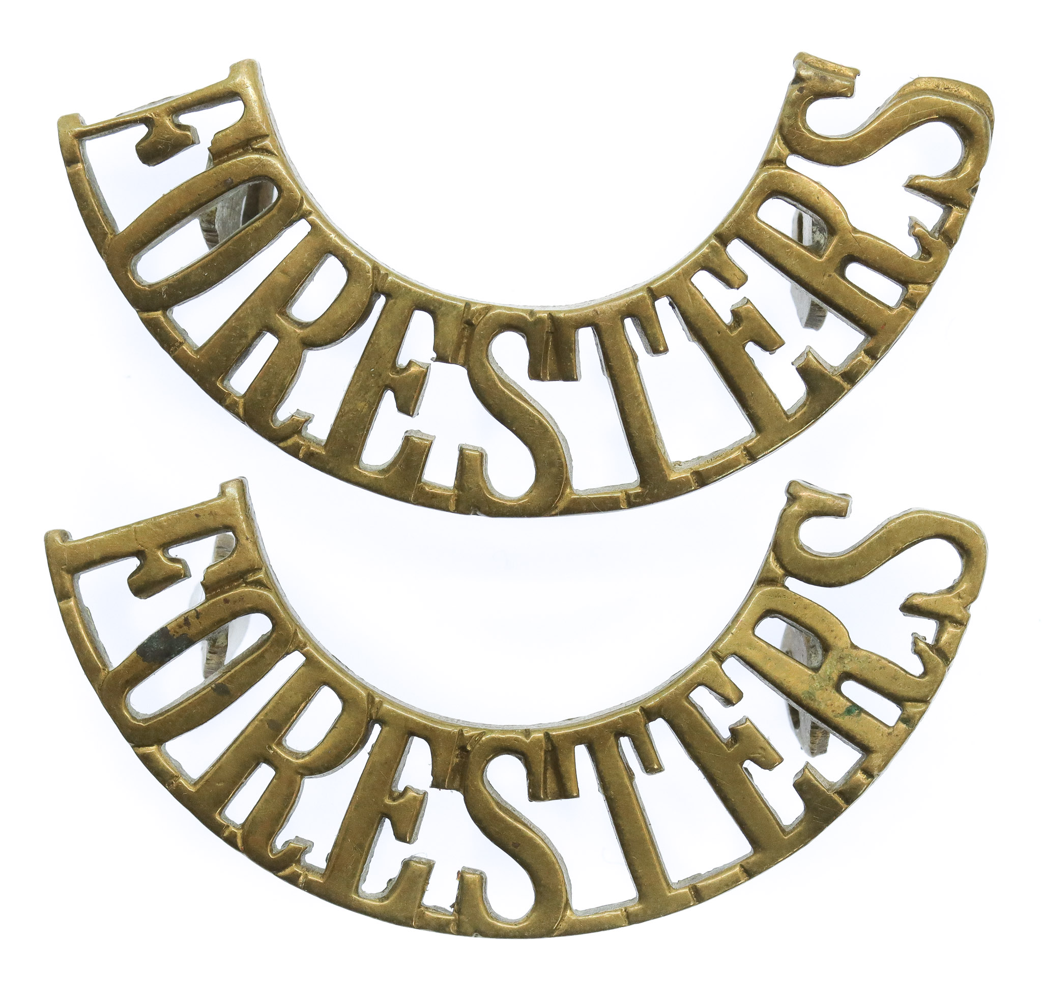Pair of Sherwood Foresters Notts & Derby Regiment (FORESTERS) Shoulder Titles