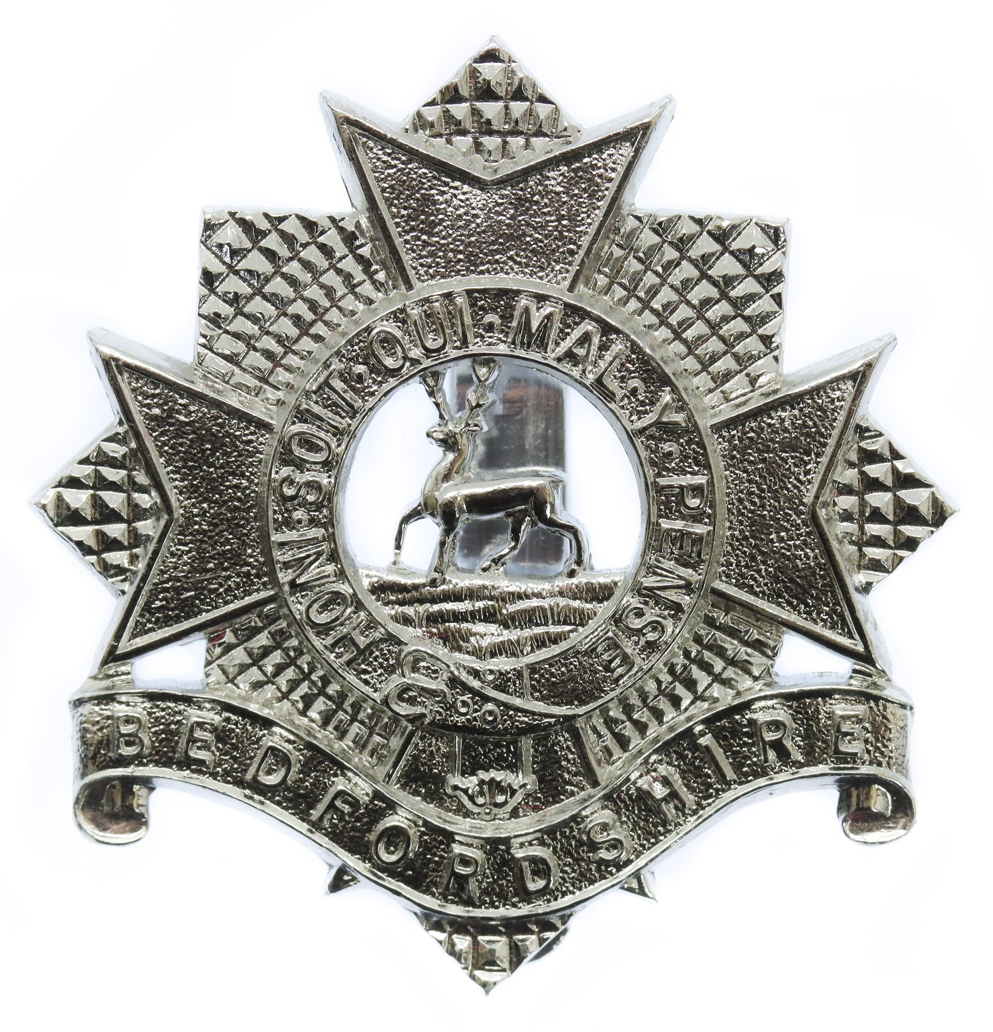 Bedfordshire Regiment (Territorials) Anodised (Staybrite) Cap Badge