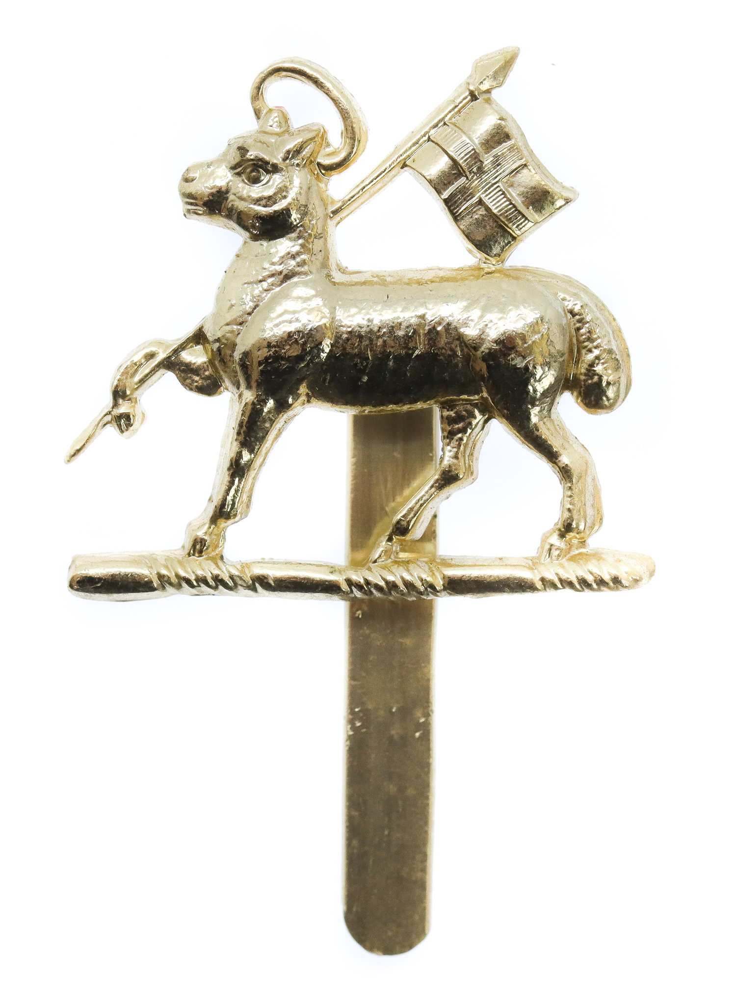 The Queen's (Royal West Surrey Regiment) Anodised (Staybrite) Beret Badge