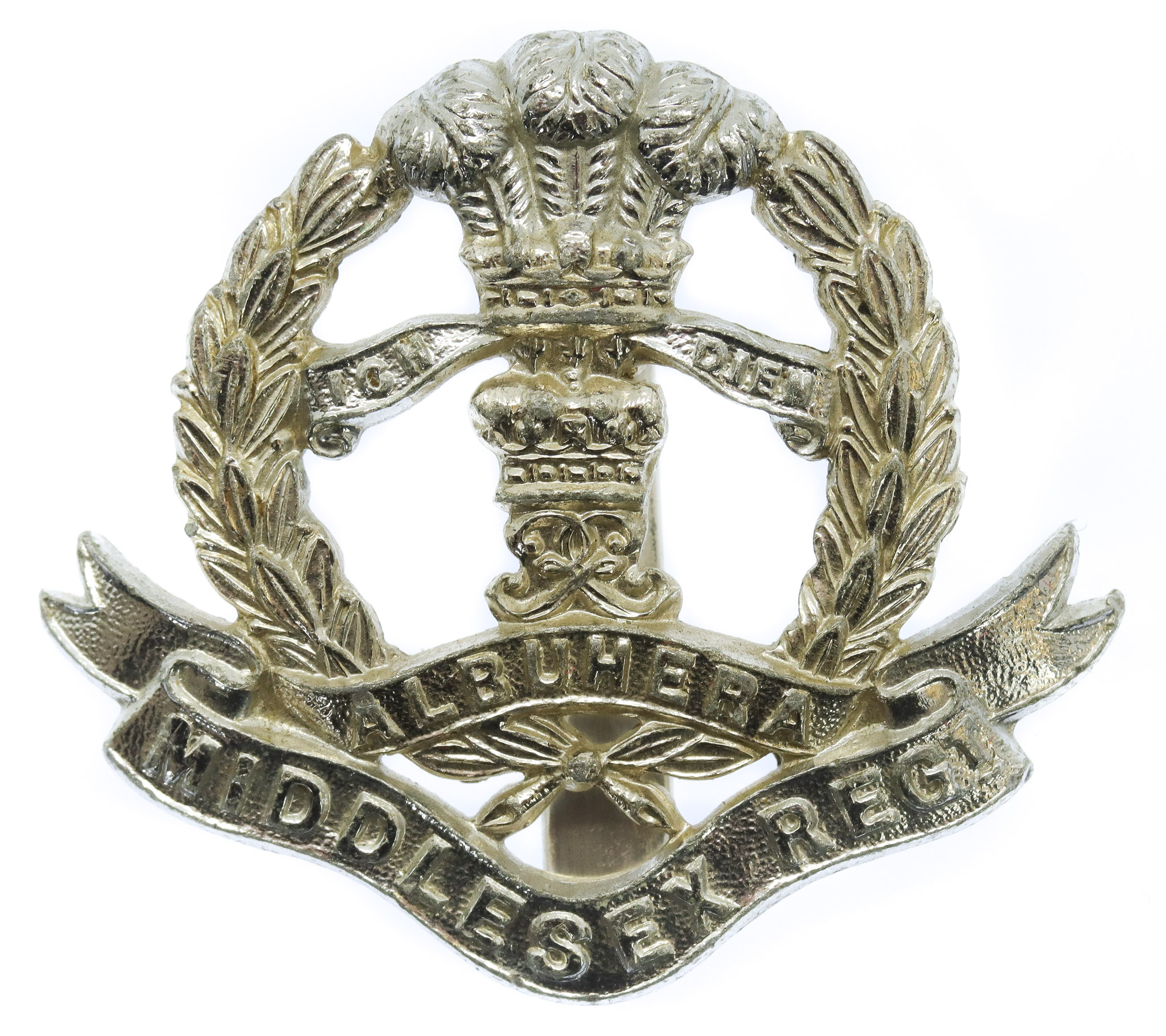 Middlesex Regiment Anodised (Staybrite) Cap Badge