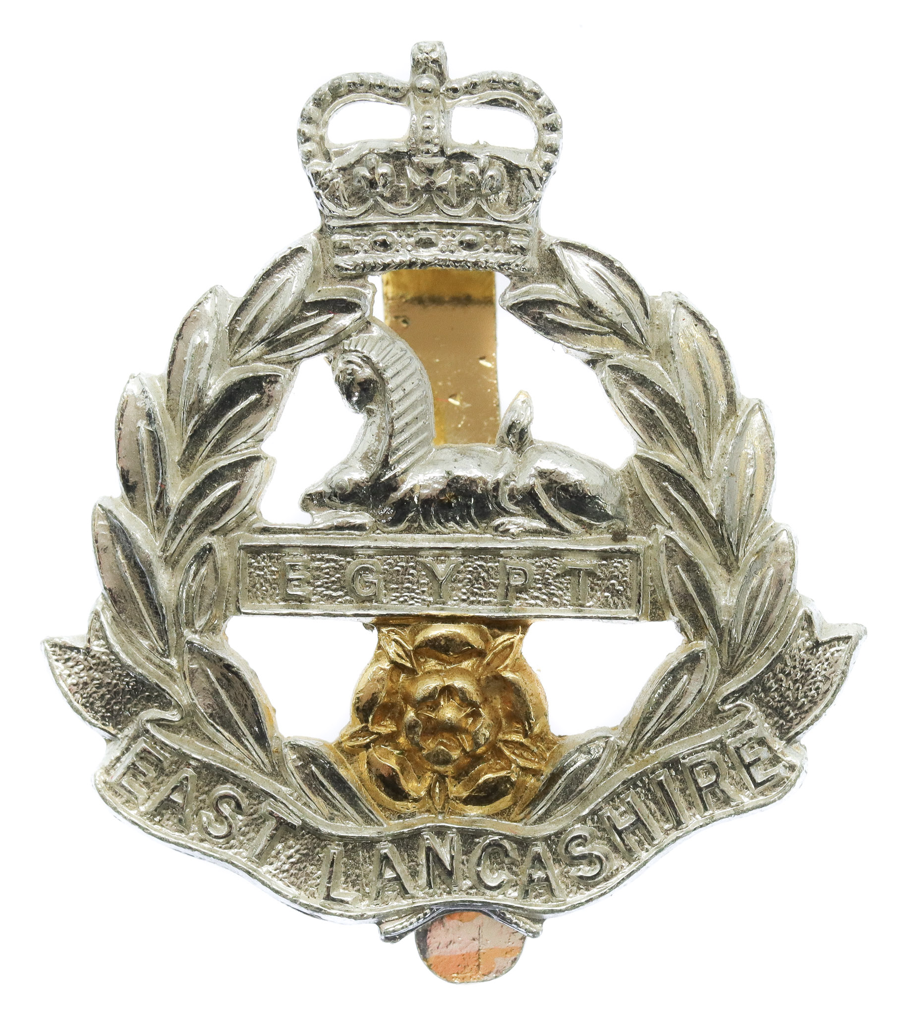 East Lancashire Regiment Anodised (Staybrite) Cap Badge