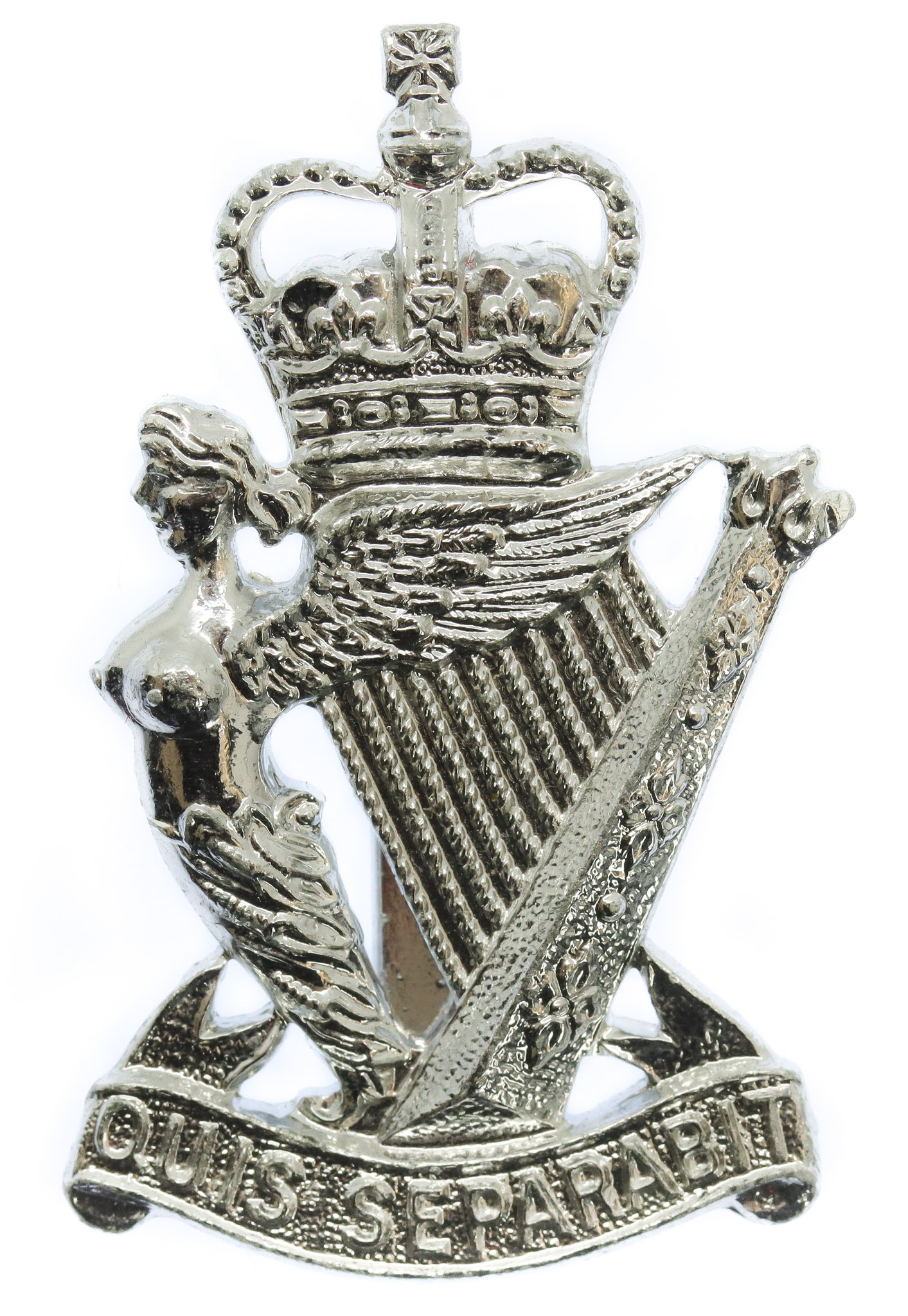 Royal Ulster Rifles Anodised (Staybrite) Cap Badge