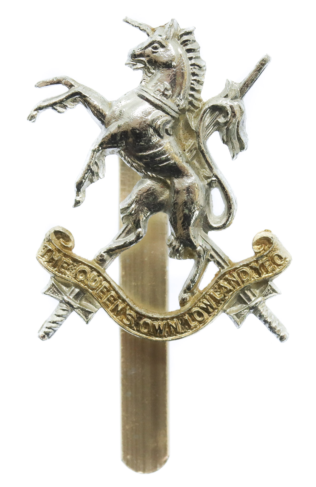 The Queen's Own Lowland Yeomanry Anodised (Staybrite) Cap Badge