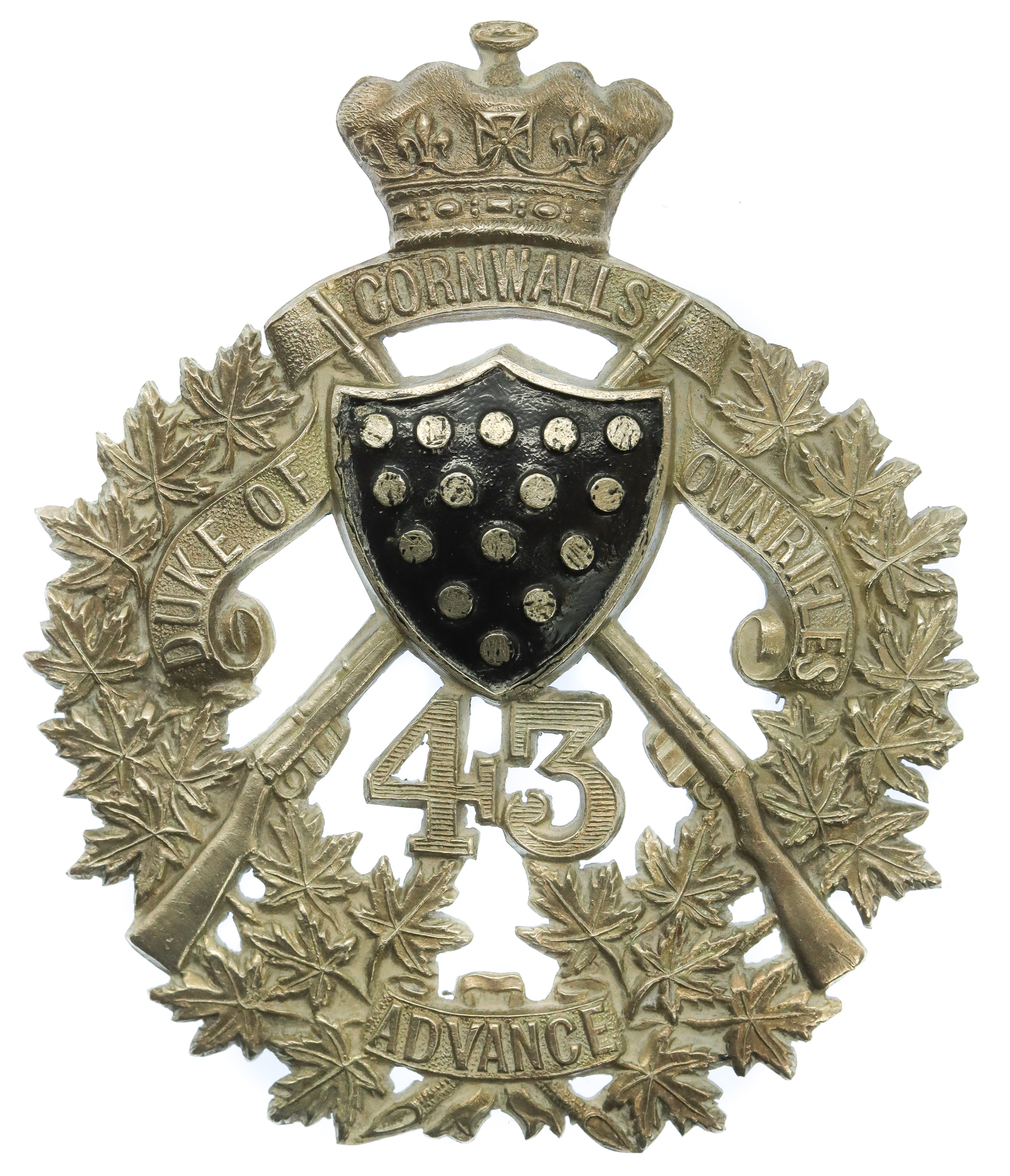 43rd Canadian Regiment of Militia (Duke of Cornwall's Own Rifles) Pouch Badge