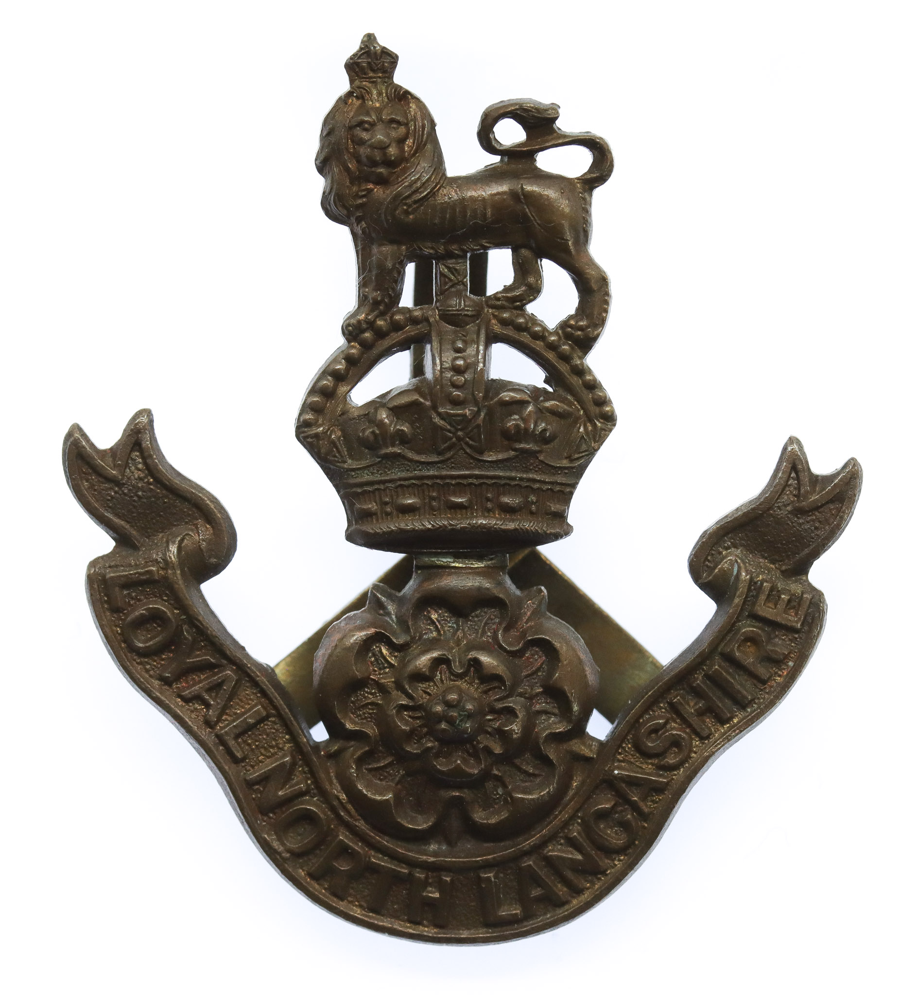 Loyal North Lancashire Regiment Officer's Service Dress Pagri Badge - King's Crown