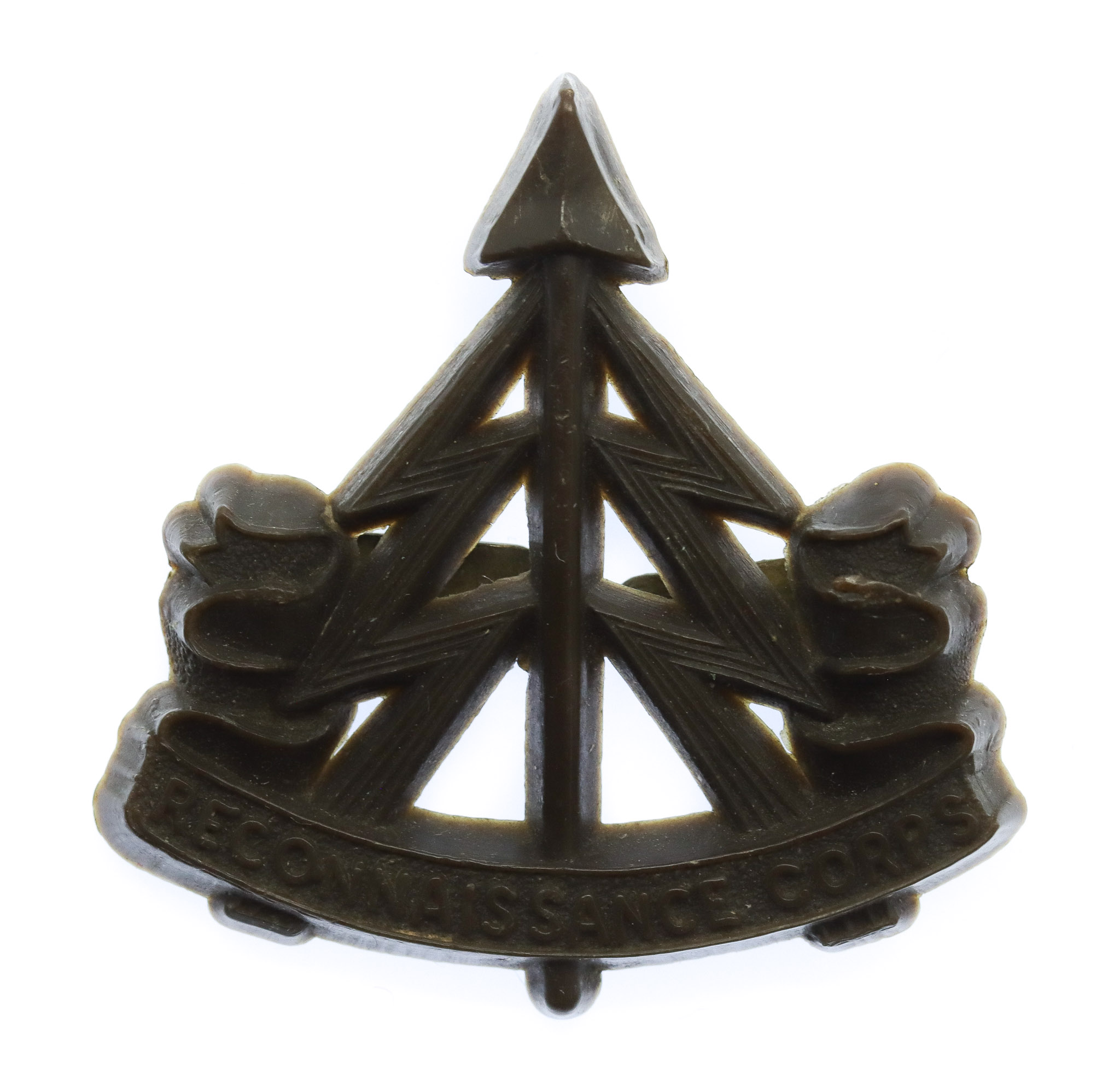Reconnaissance Corps WW2 Plastic Economy Cap Badge
