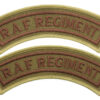 Pair of Royal Air Force Regiment (R.A.F. REGIMENT) Cloth Shoulder Titles