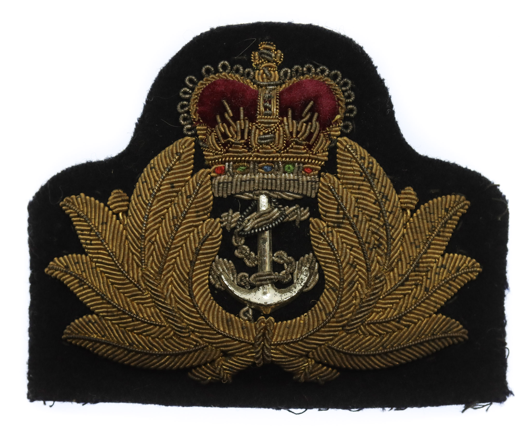 Royal Navy Officer's Bullion Cap Badge