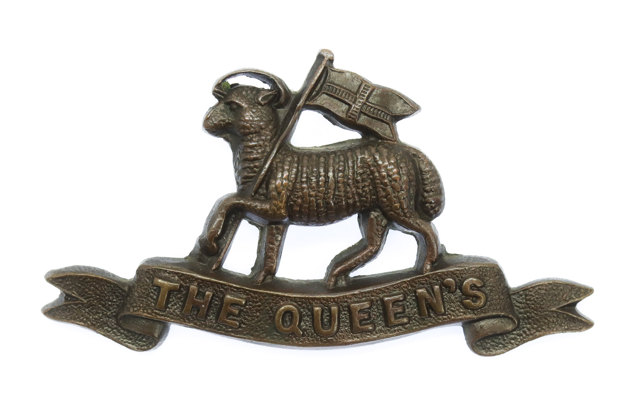 The Queen's (Royal West Surrey) Regiment Officer's Service Dress Collar Badge 