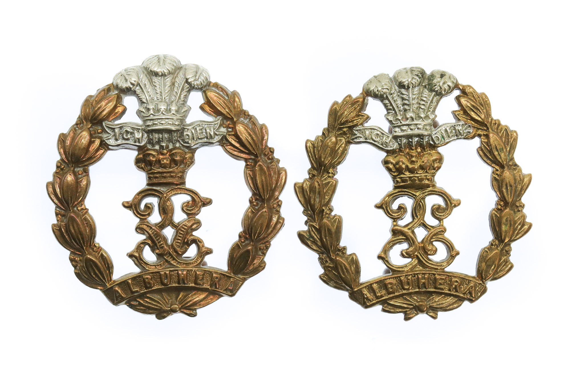 Pair of Middlesex Regiment Collar Badges