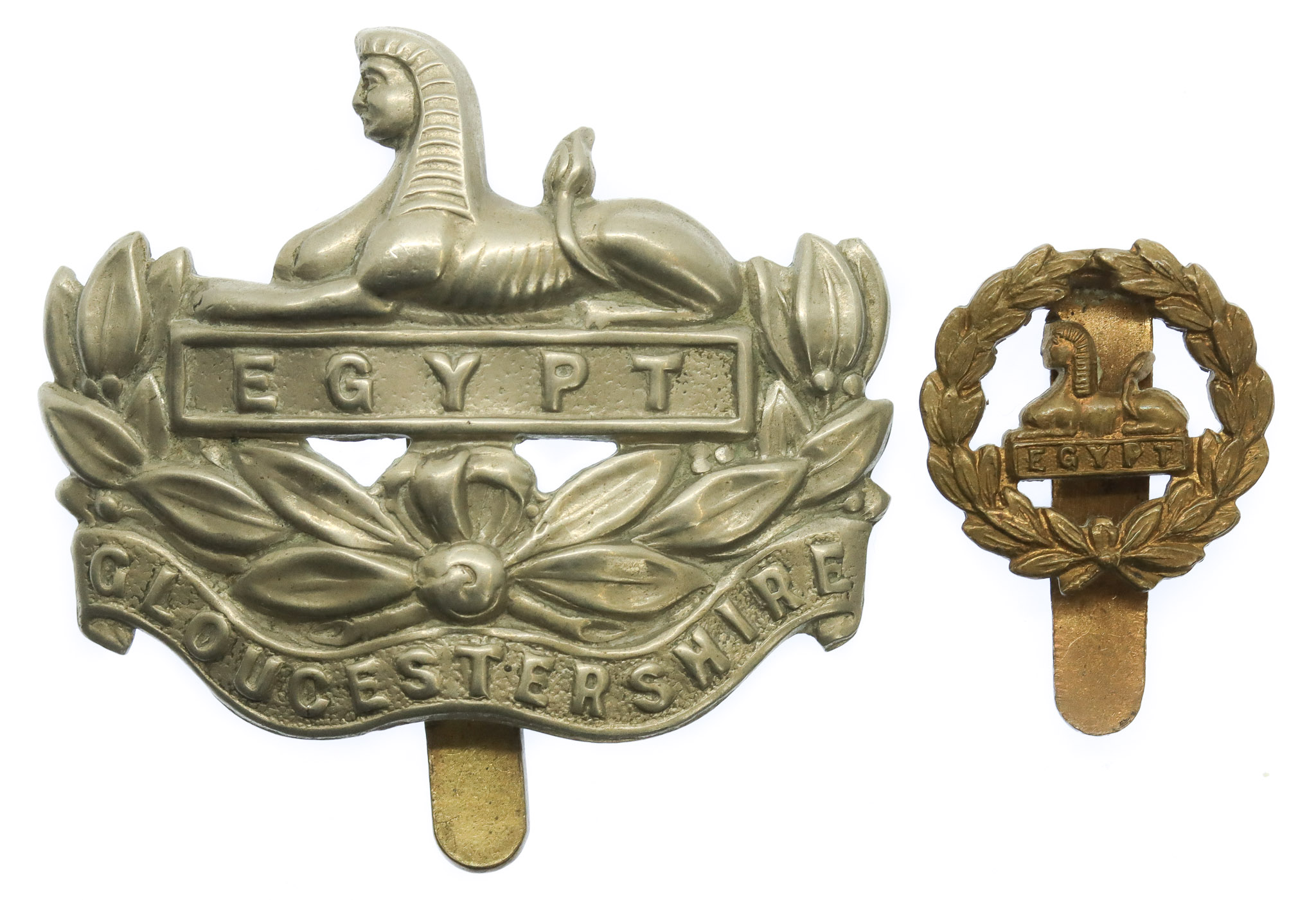 Gloucestershire Regiment Cap Badge & Back Cap Badge