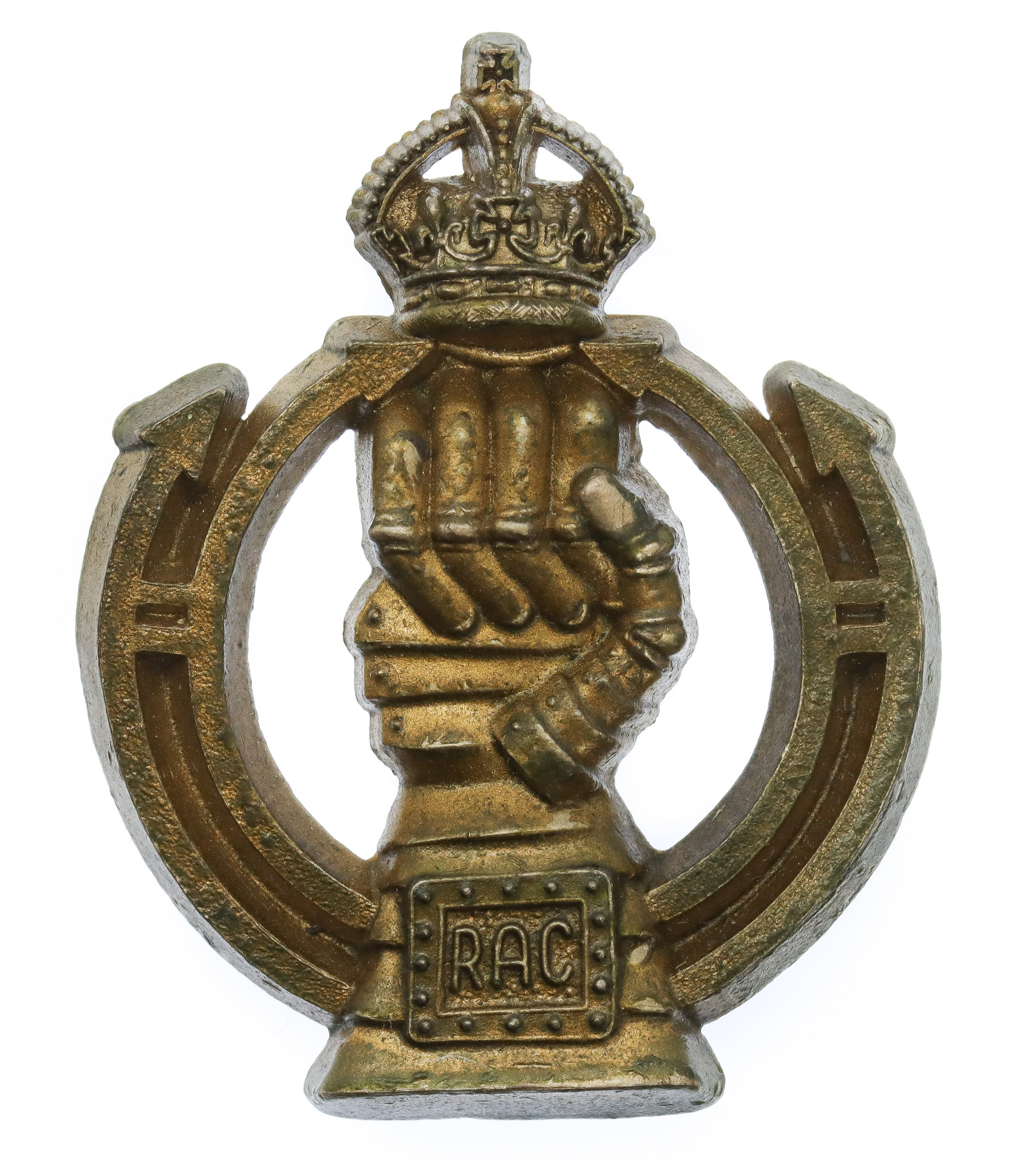 Royal Armoured Corps (R.A.C.) WW2 Plastic Economy Cap Badge