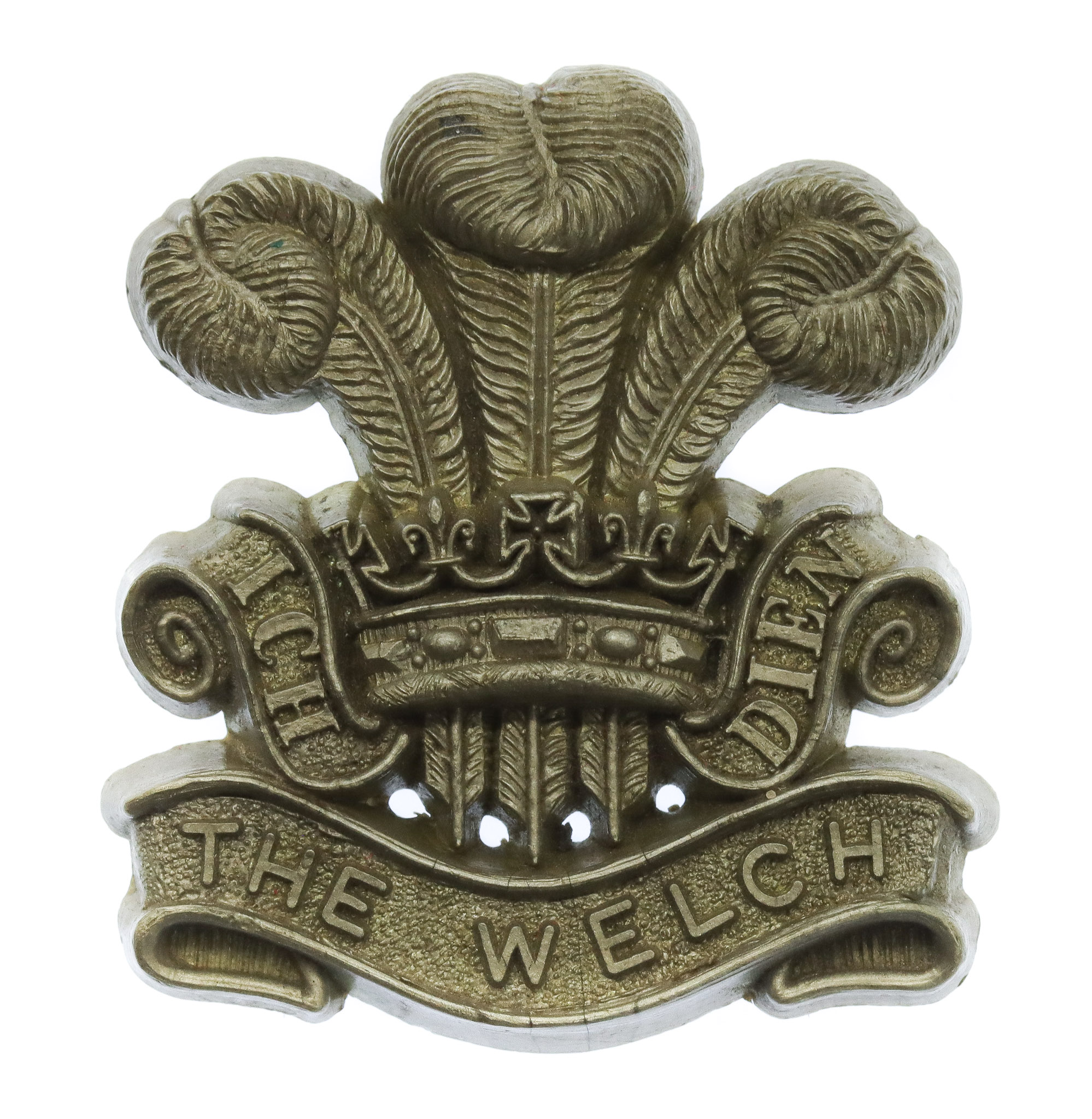The Welch Regiment WW2 Plastic Economy Cap Badge