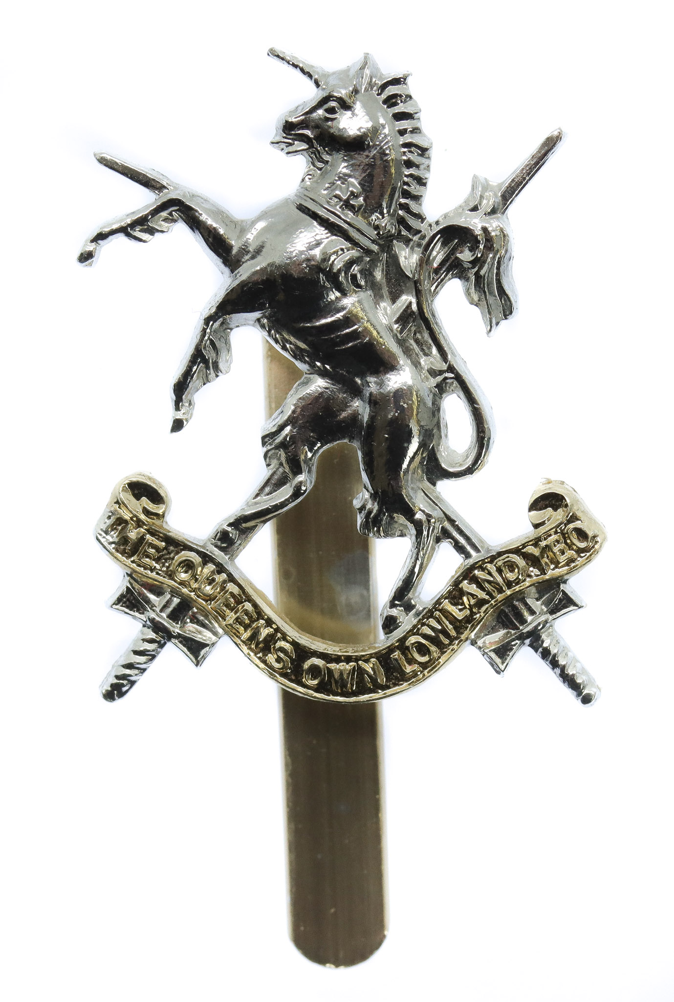 The Queen's Own Lowland Yeomanry Anodised (Staybrite) Cap Badge