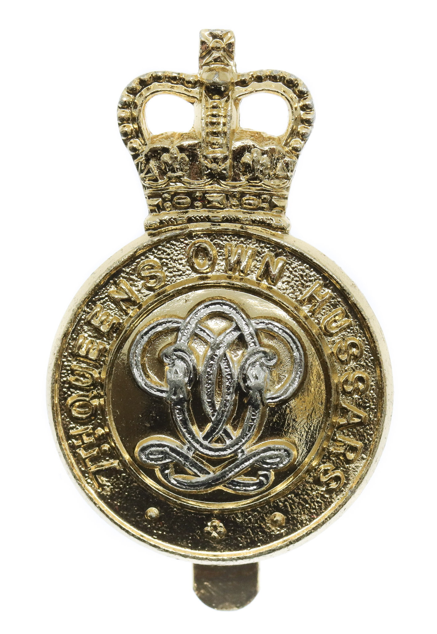 The Queen's Own Hussars Anodised (Staybrite) Cap Badge