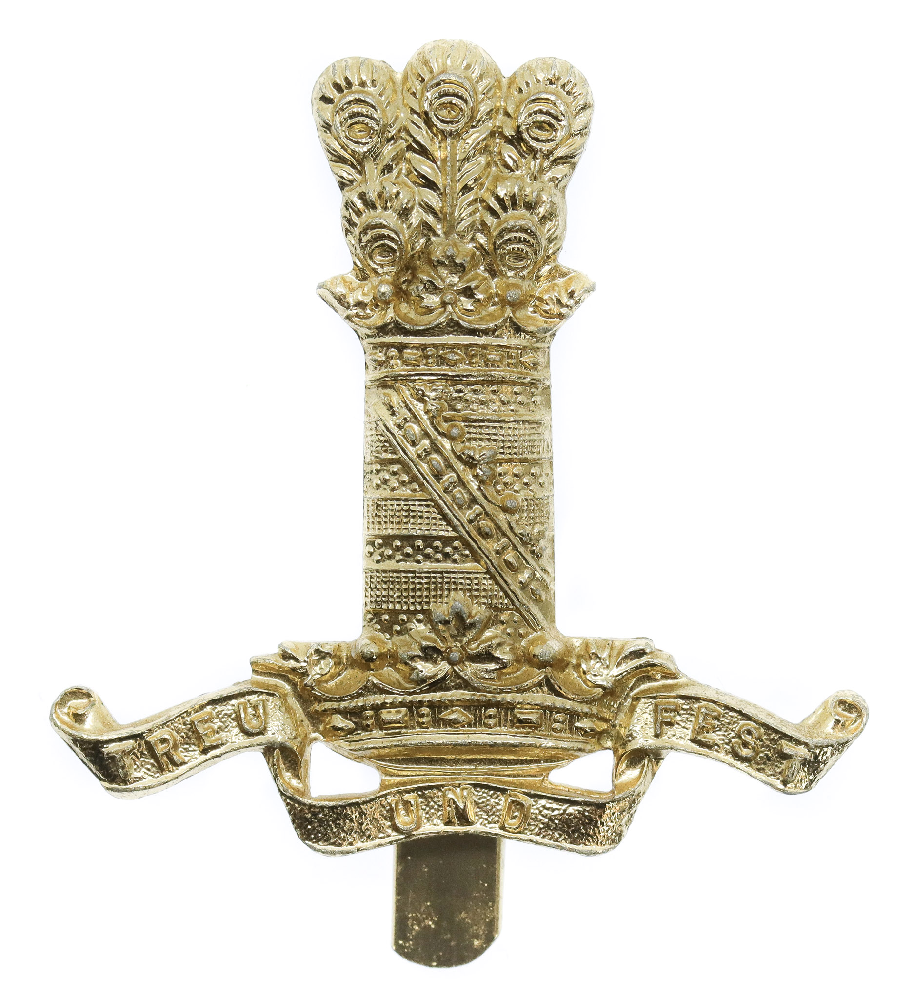 11th Hussars Anodised (Staybrite) Cap Badge