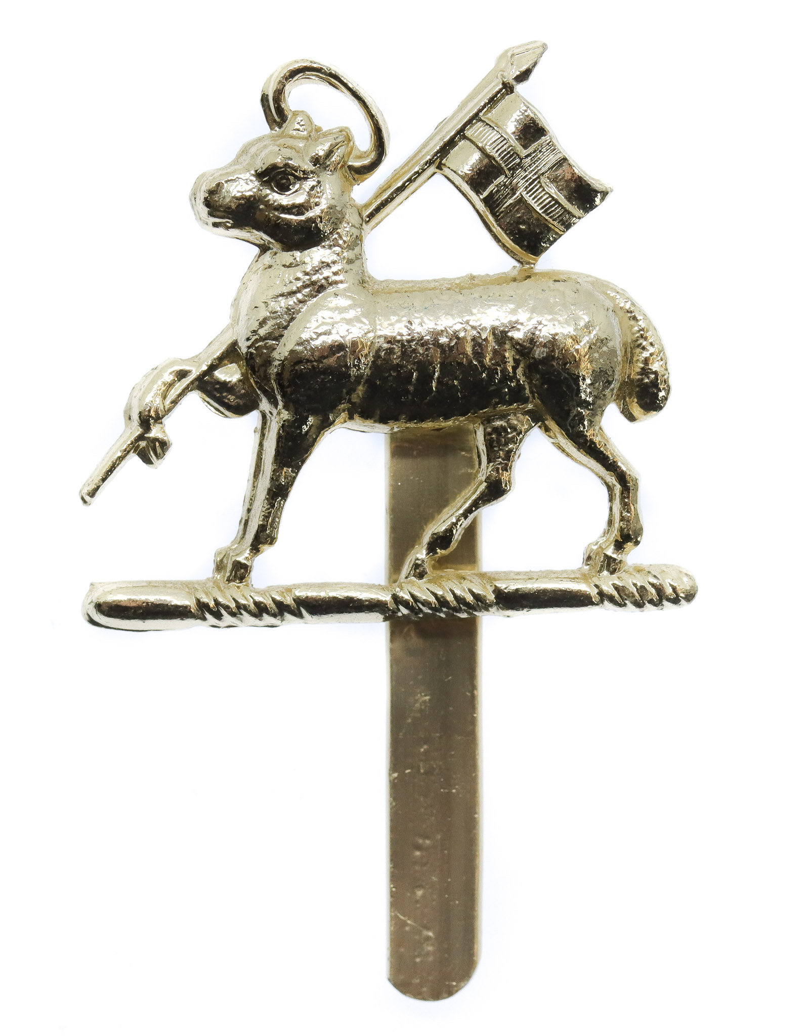 The Queen's (Royal West Surrey Regiment) Anodised (Staybrite) Beret Badge