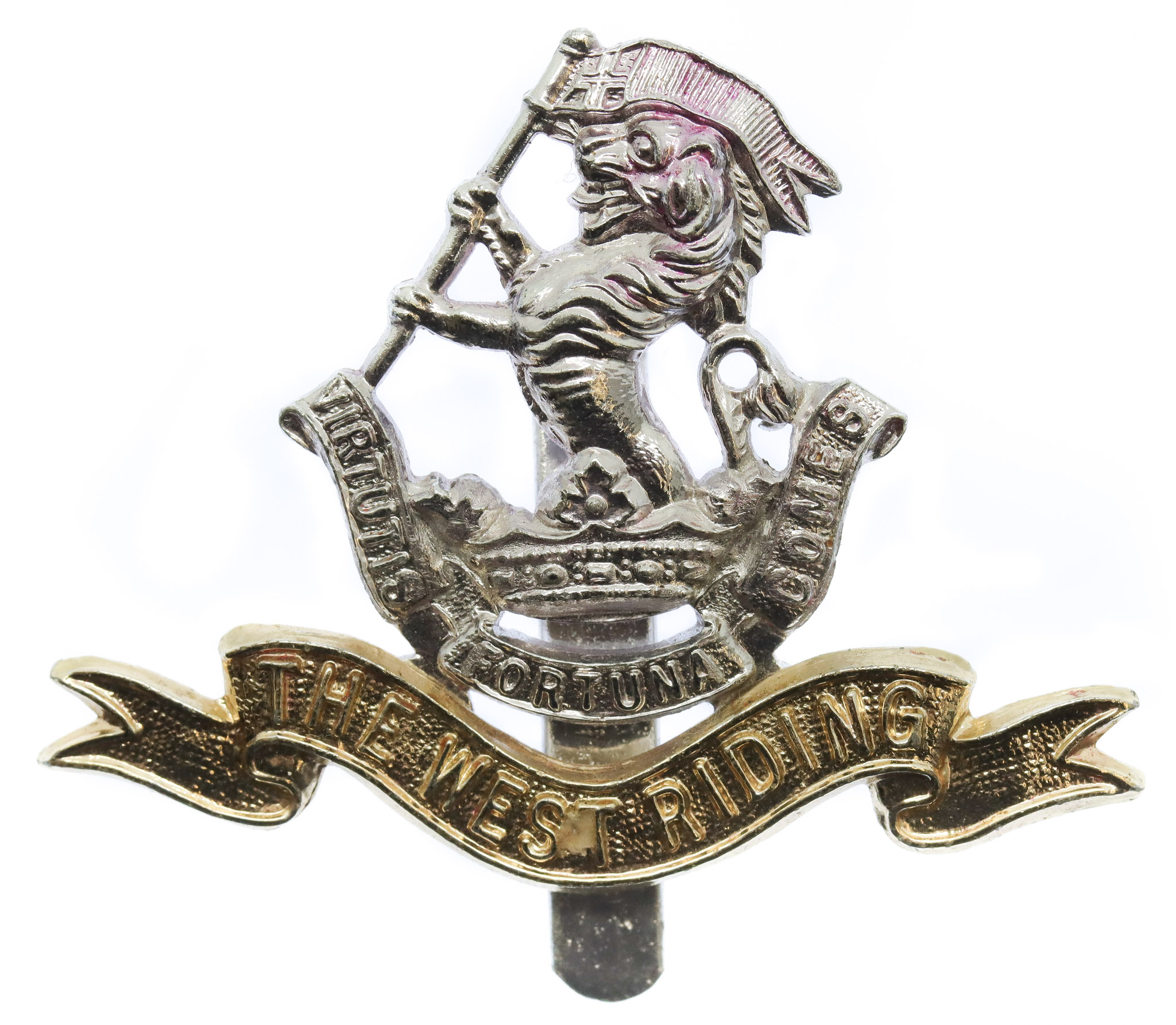 Duke of Wellington's (West Riding Regiment) Anodised (Staybrite) Cap Badge