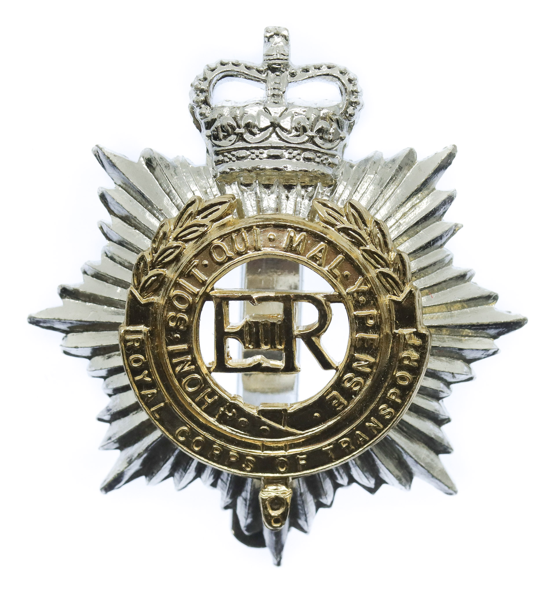 Royal Corps of Transport (R.C.T.) Anodised (Staybrite) Cap Badge