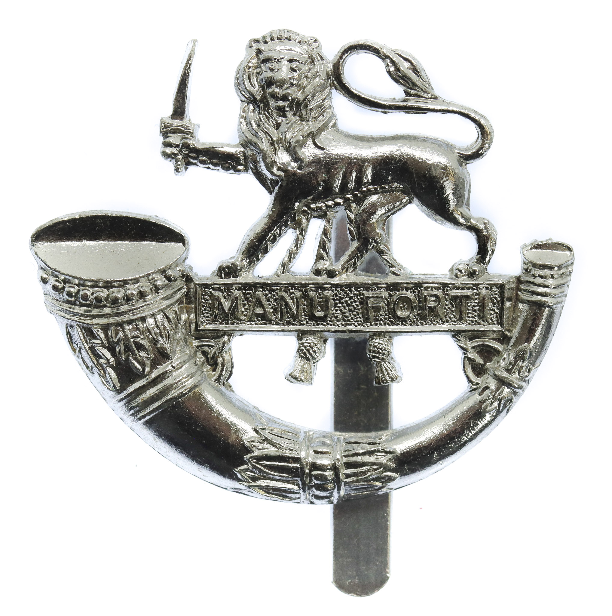 Herefordshire Light Infantry Anodised (Staybrite) Cap Badge