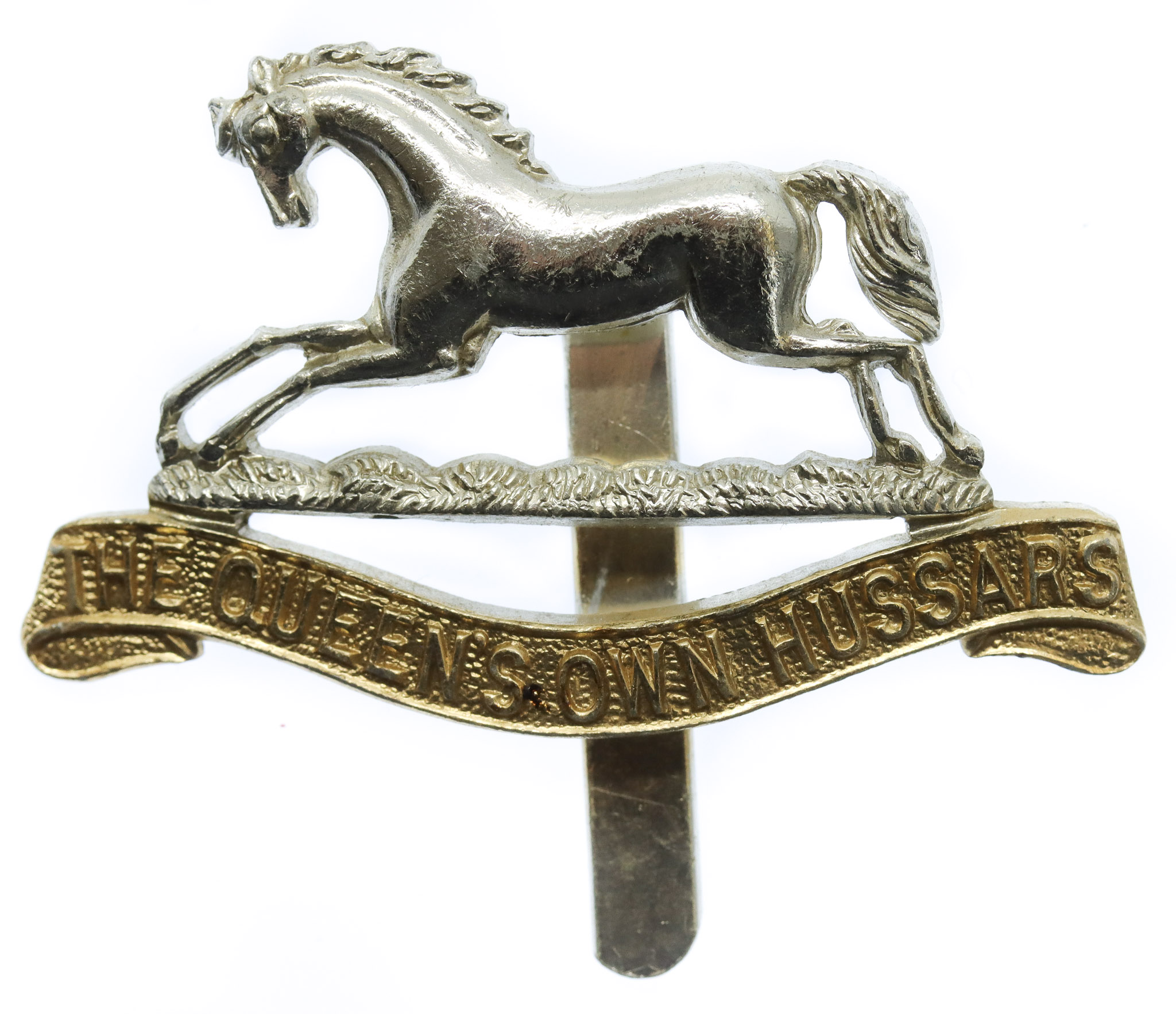 The Queen's Own Hussars Anodised (Staybrite) Cap Badge