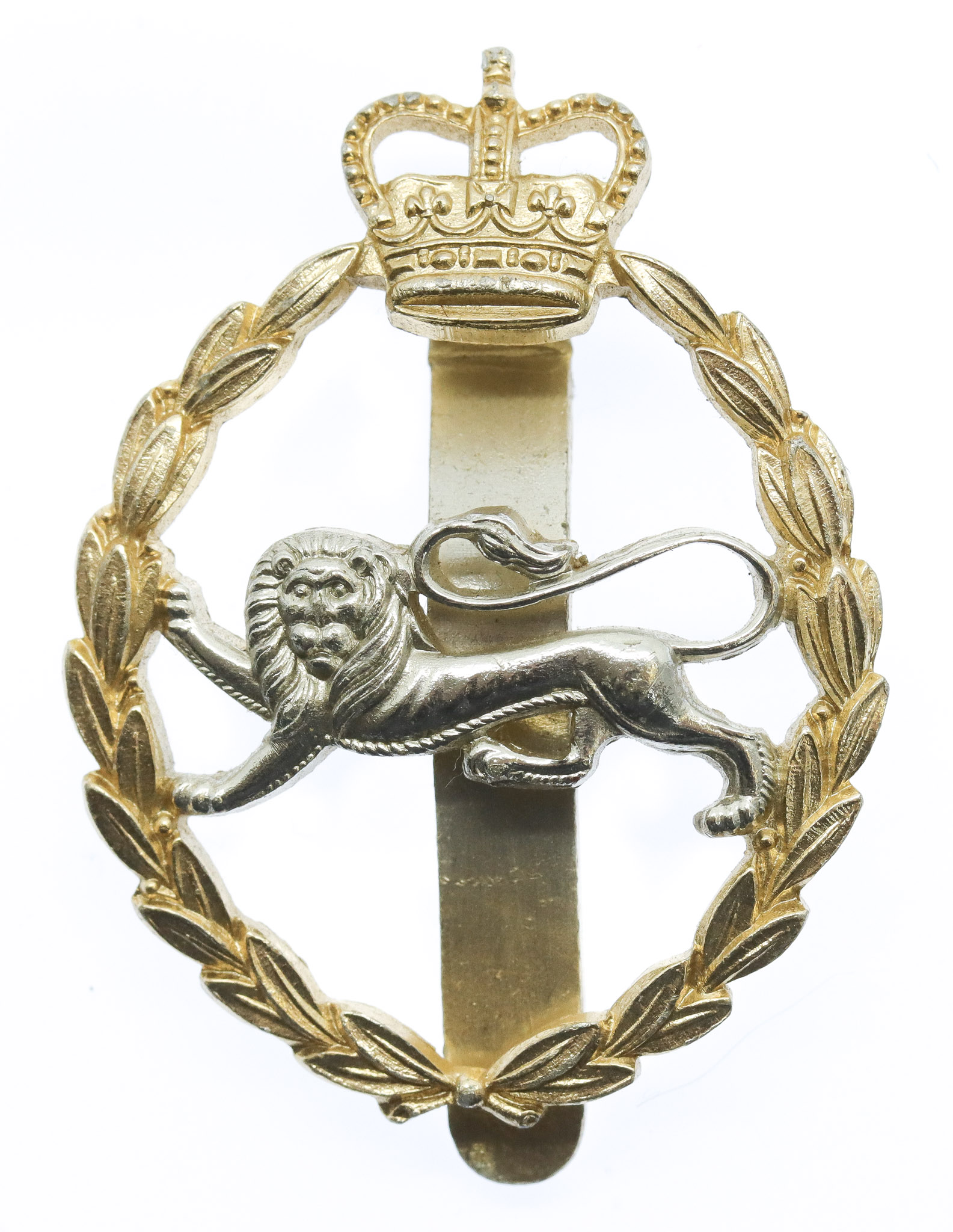 King's Own Royal Border Regiment Anodised (Staybrite) Cap Badge