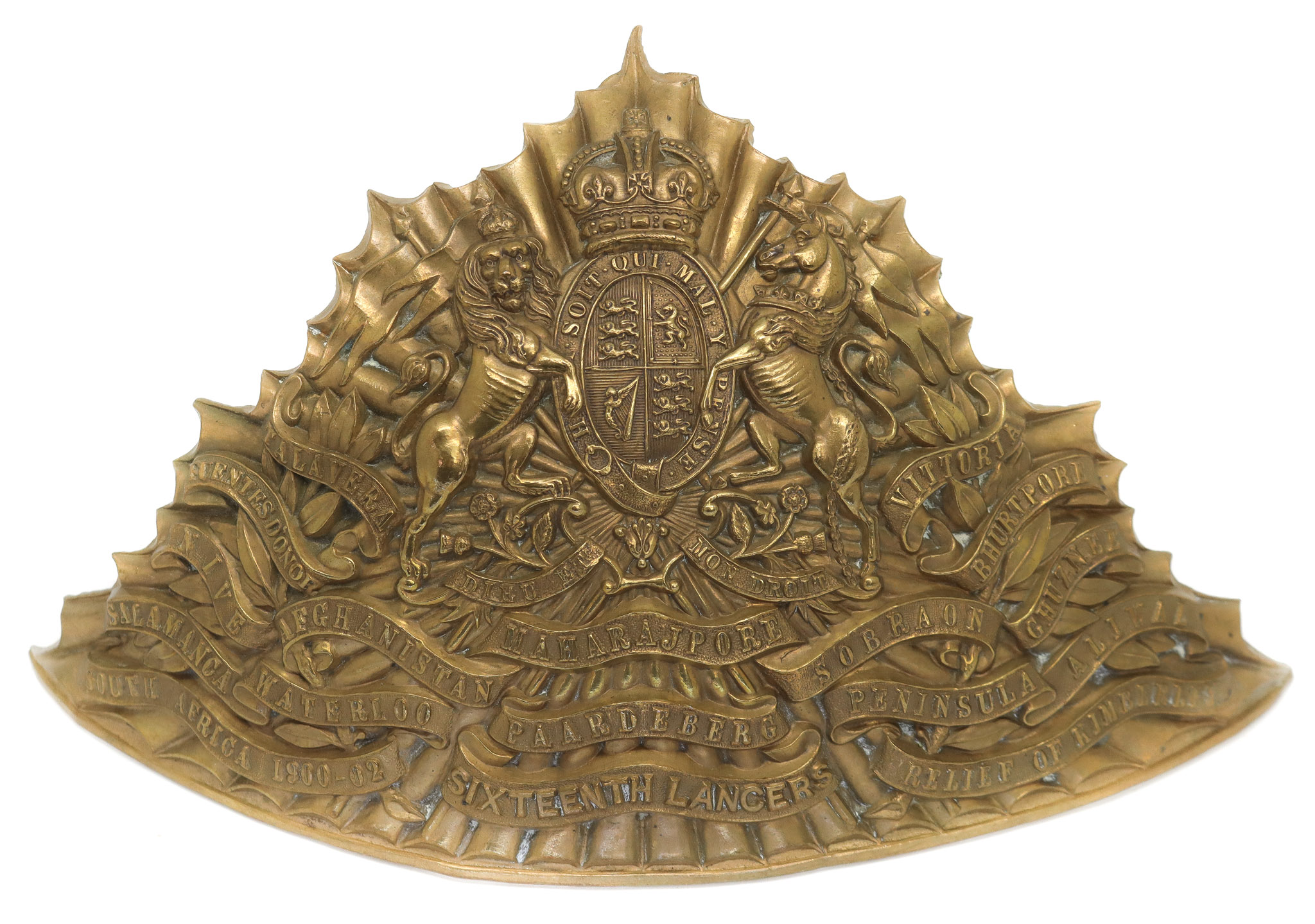 Edwardian 16th (Queen's) Lancers Czapska Plate