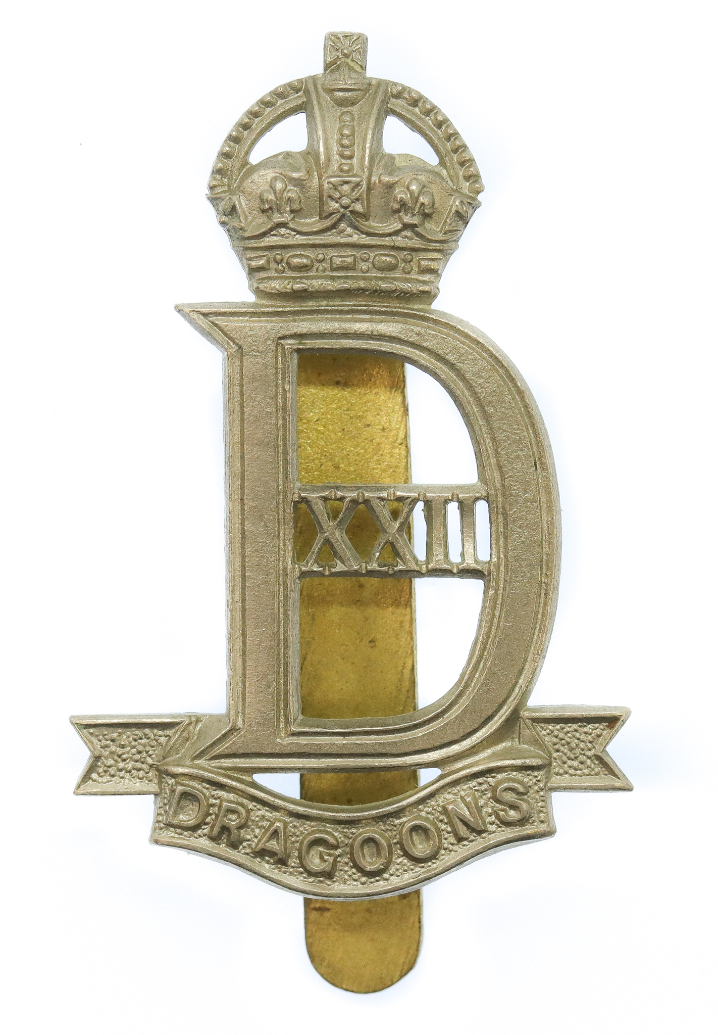 22nd Dragoon Guards Cap Badge - King's Crown