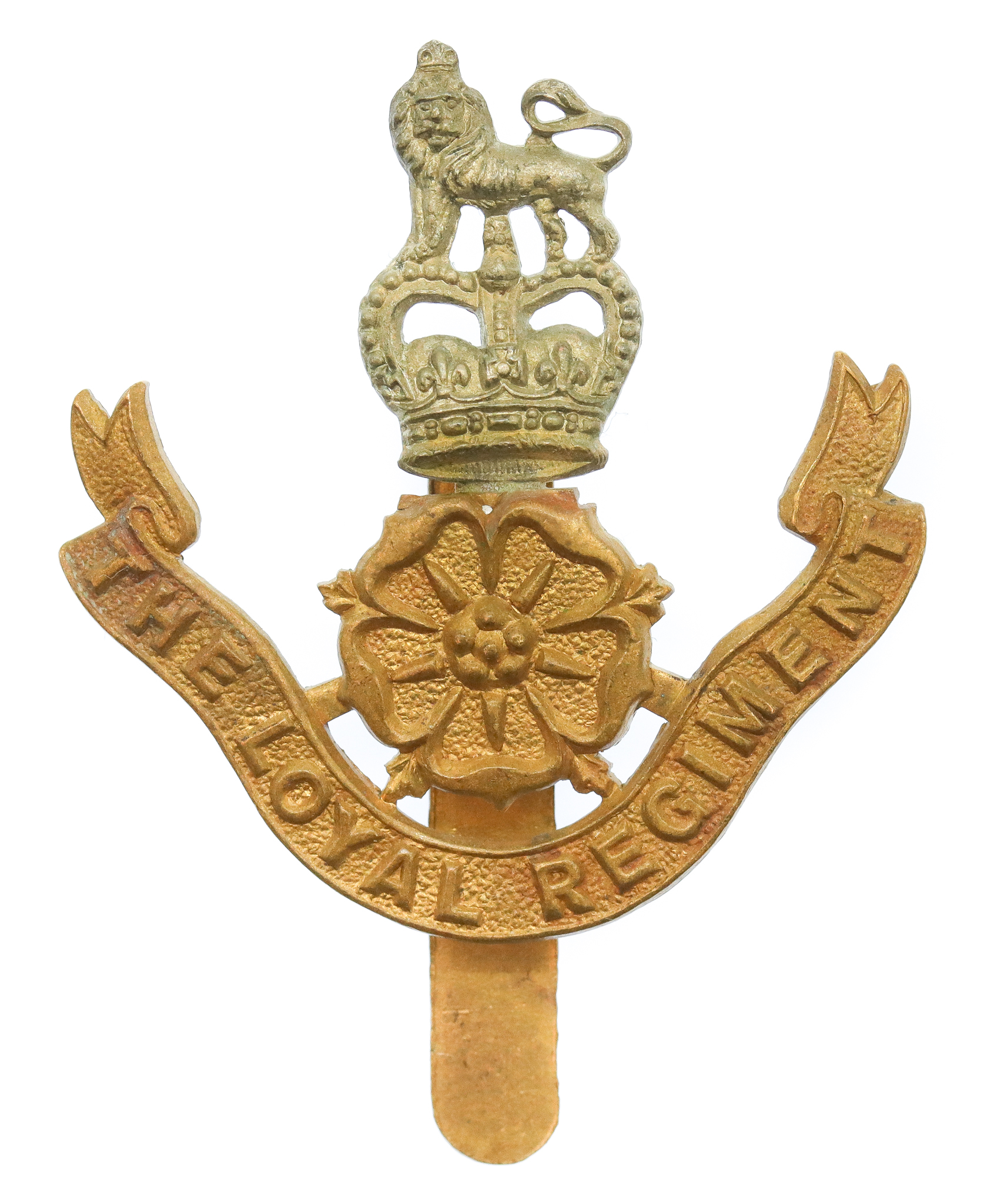 The Loyal Regiment (North Lancashire) Bi-Metal Cap Badge - Queen's Crown