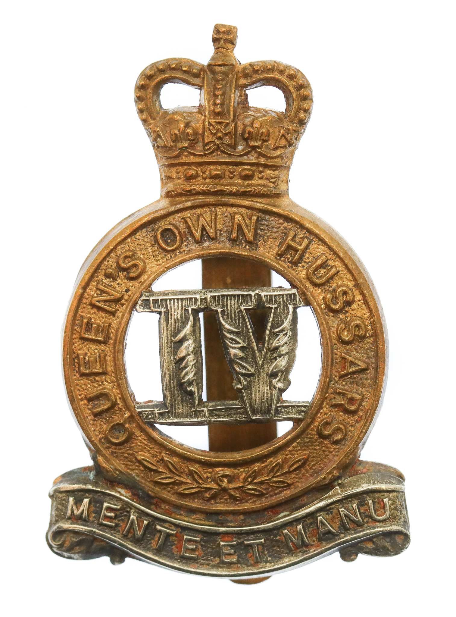 4th Queen's Own Hussars Cap Badge - Queen's Crown