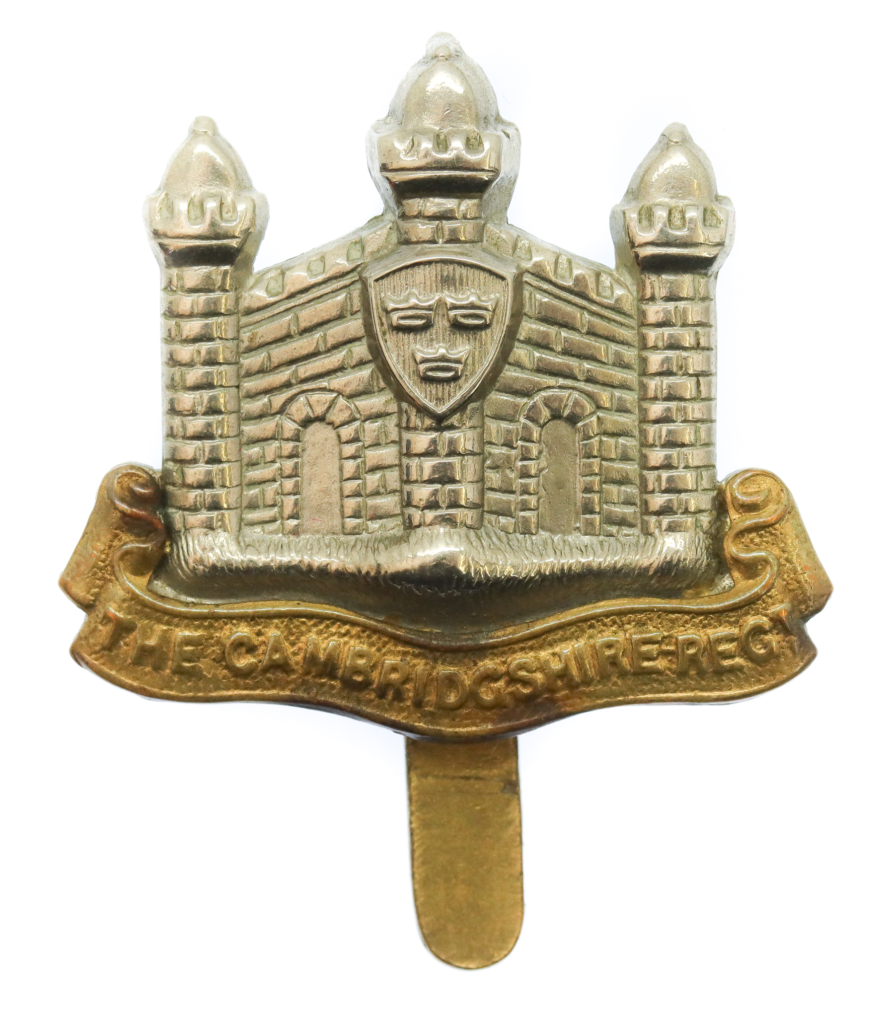 Cambridgshire Regiment (Missing 'E' Type) Cap Badge