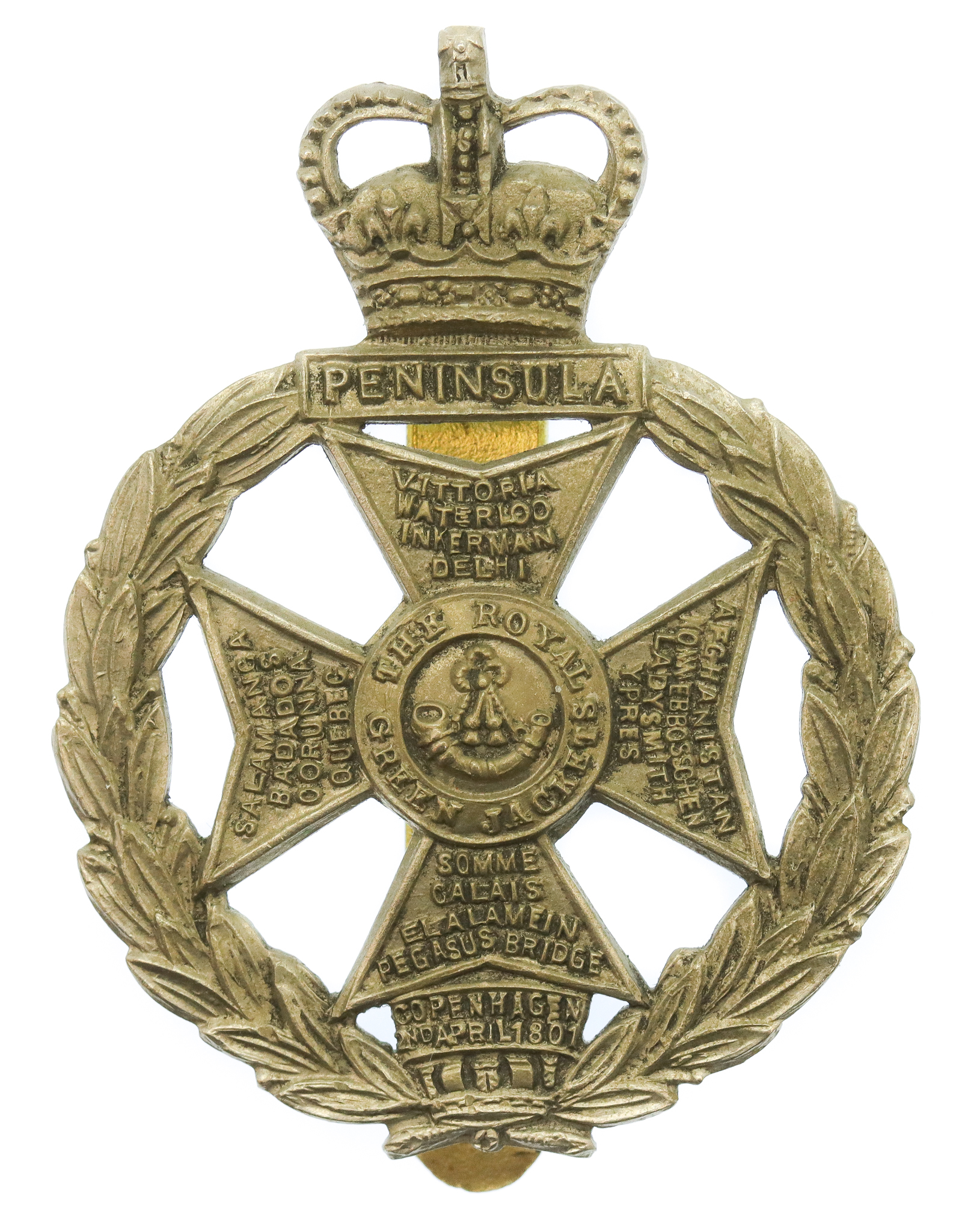 Royal Green Jackets Cap Badge - Queen's Crown