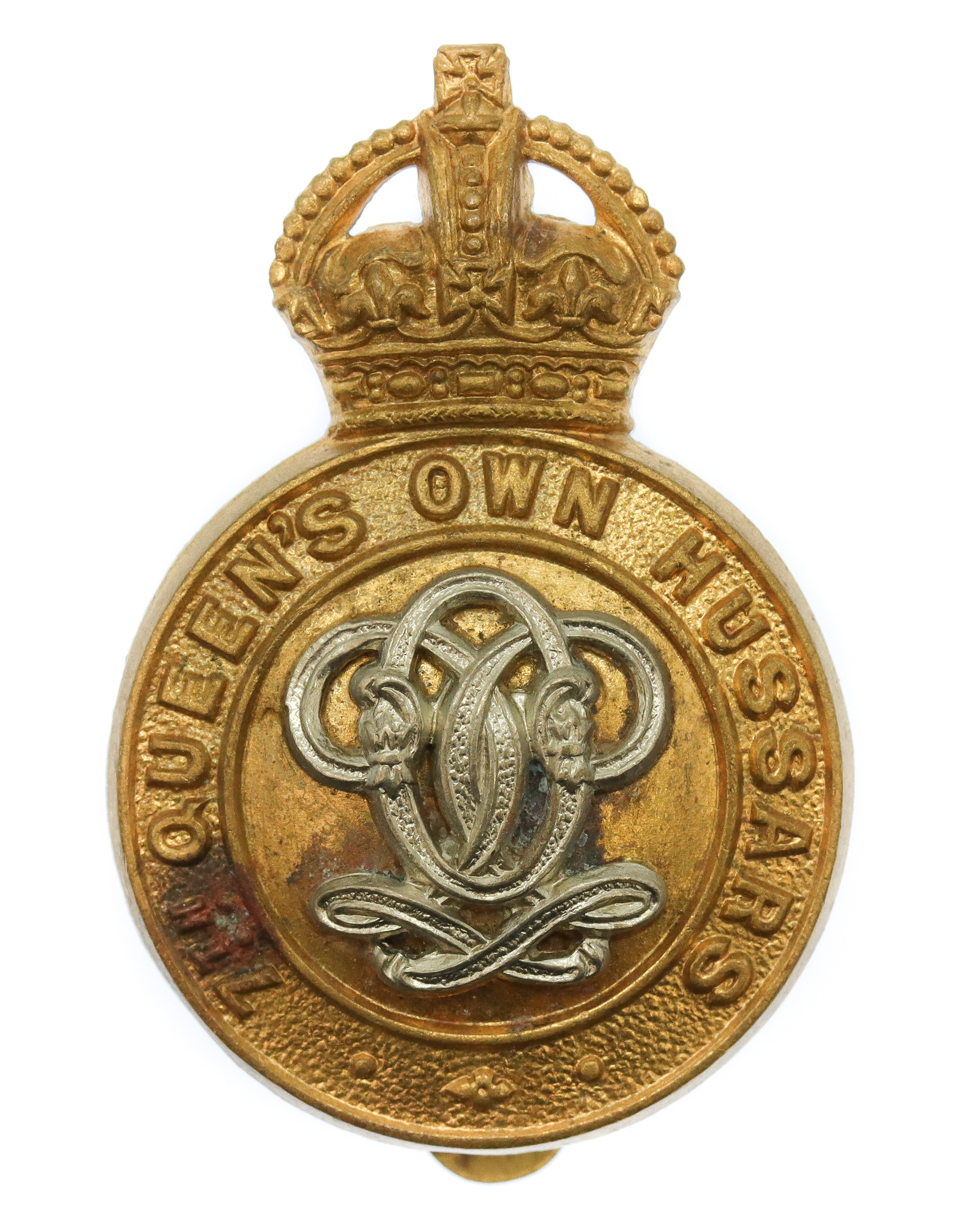 7th Queen's Own Hussars Cap Badge - King's Crown