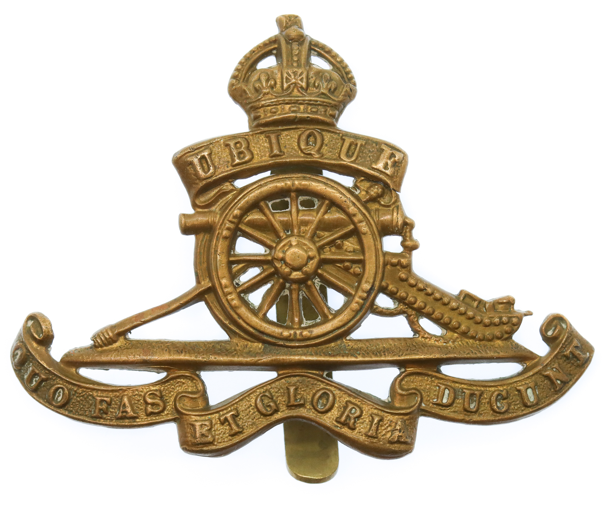 Royal Artillery Cap Badge - King's Crown