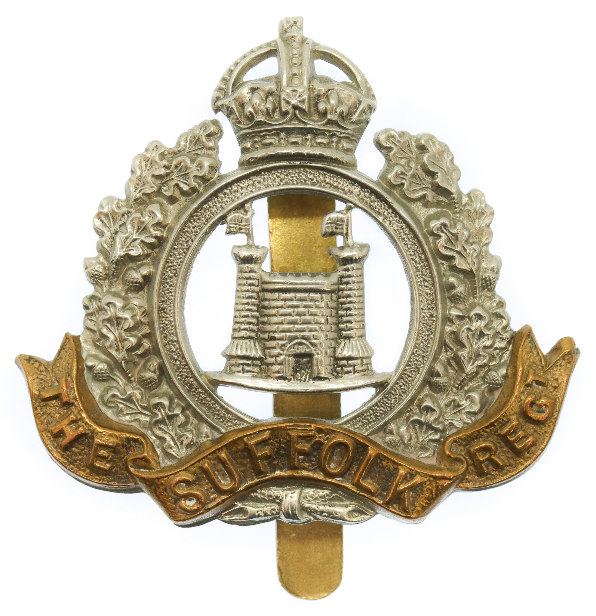 4th Bn. Suffolk Regiment Cap Badge - King's Crown