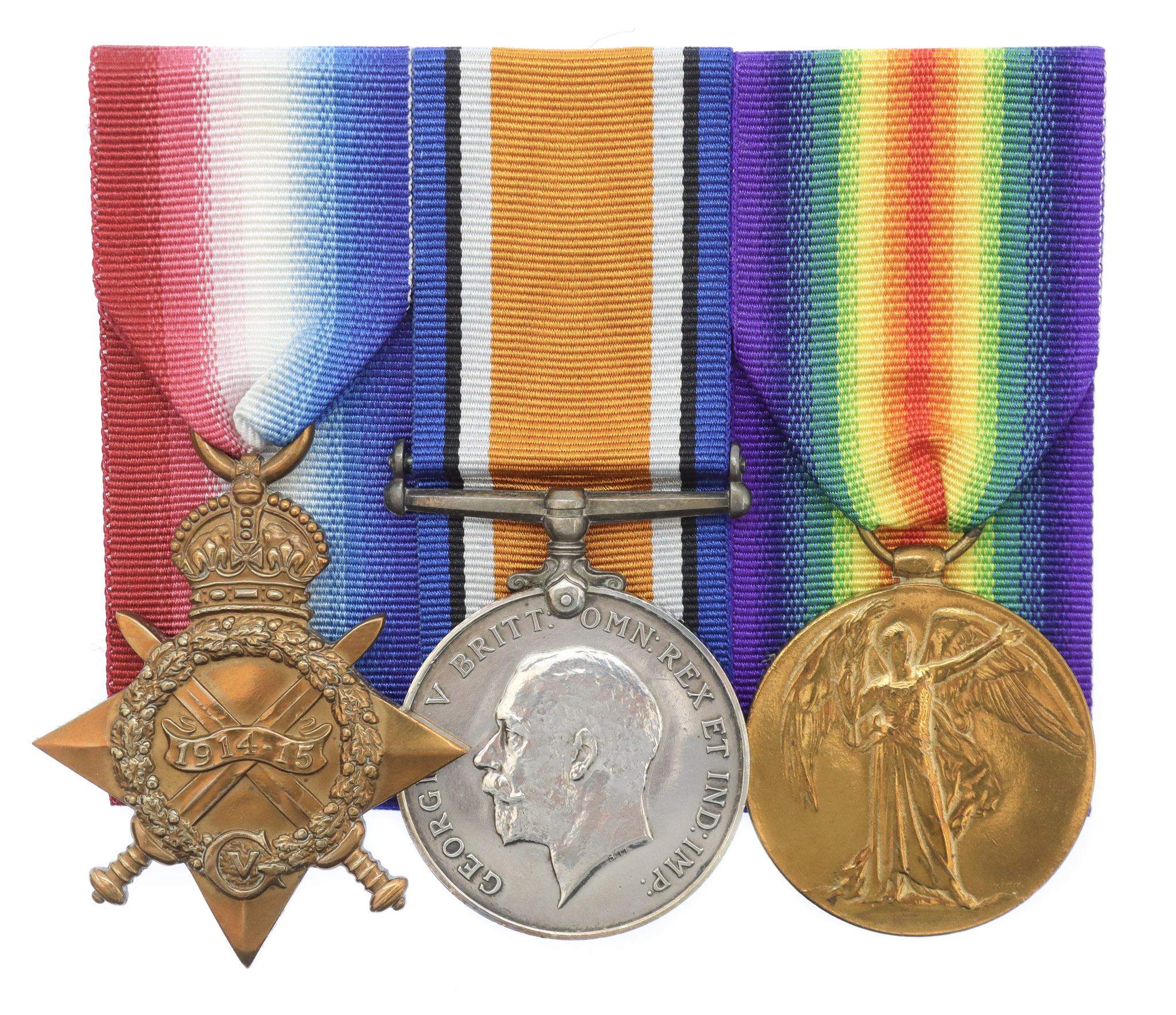 WW1 1914-15 Star Medal Trio - Pte. J.L. Cooper, 4th Bn. King's Own Yorkshire Light Infantry