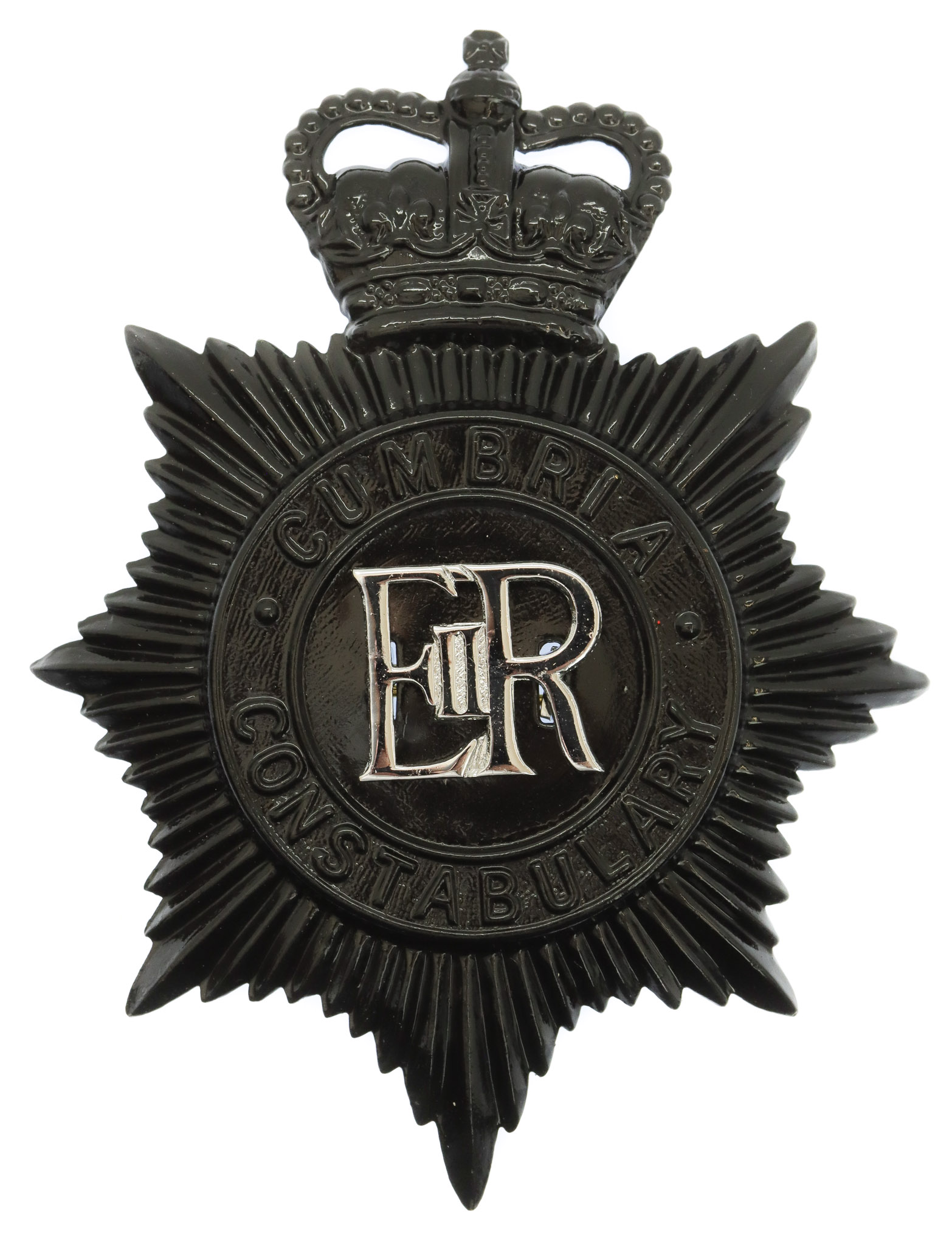 Cumbria Constabulary Night Helmet Plate - Queen's Crown