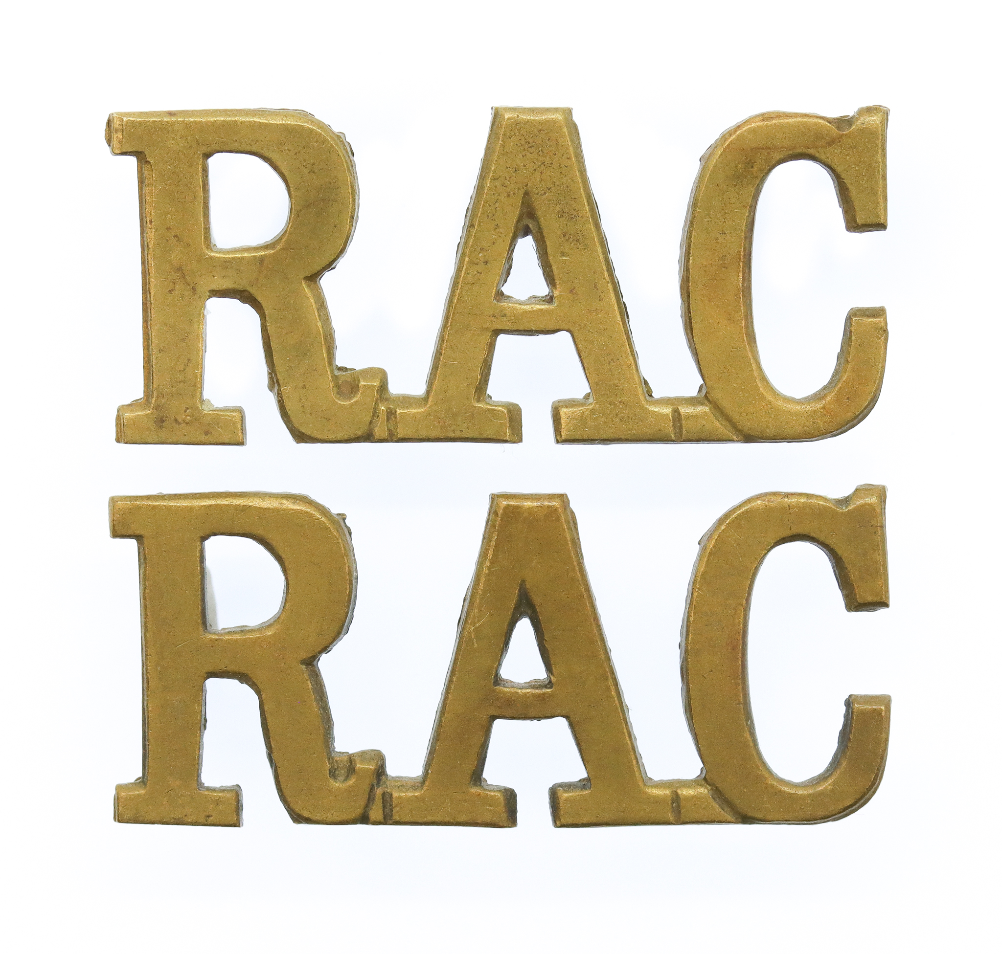 Pair of Royal Armoured Corps (R.A.C.) Shoulder Titles