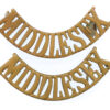 Pair of Middlesex Regiment (MIDDLESEX) Shoulder Titles