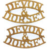 Pair of Devonshire & Dorset Regiment (DEVON/&/DORSET) Shoulder Titles