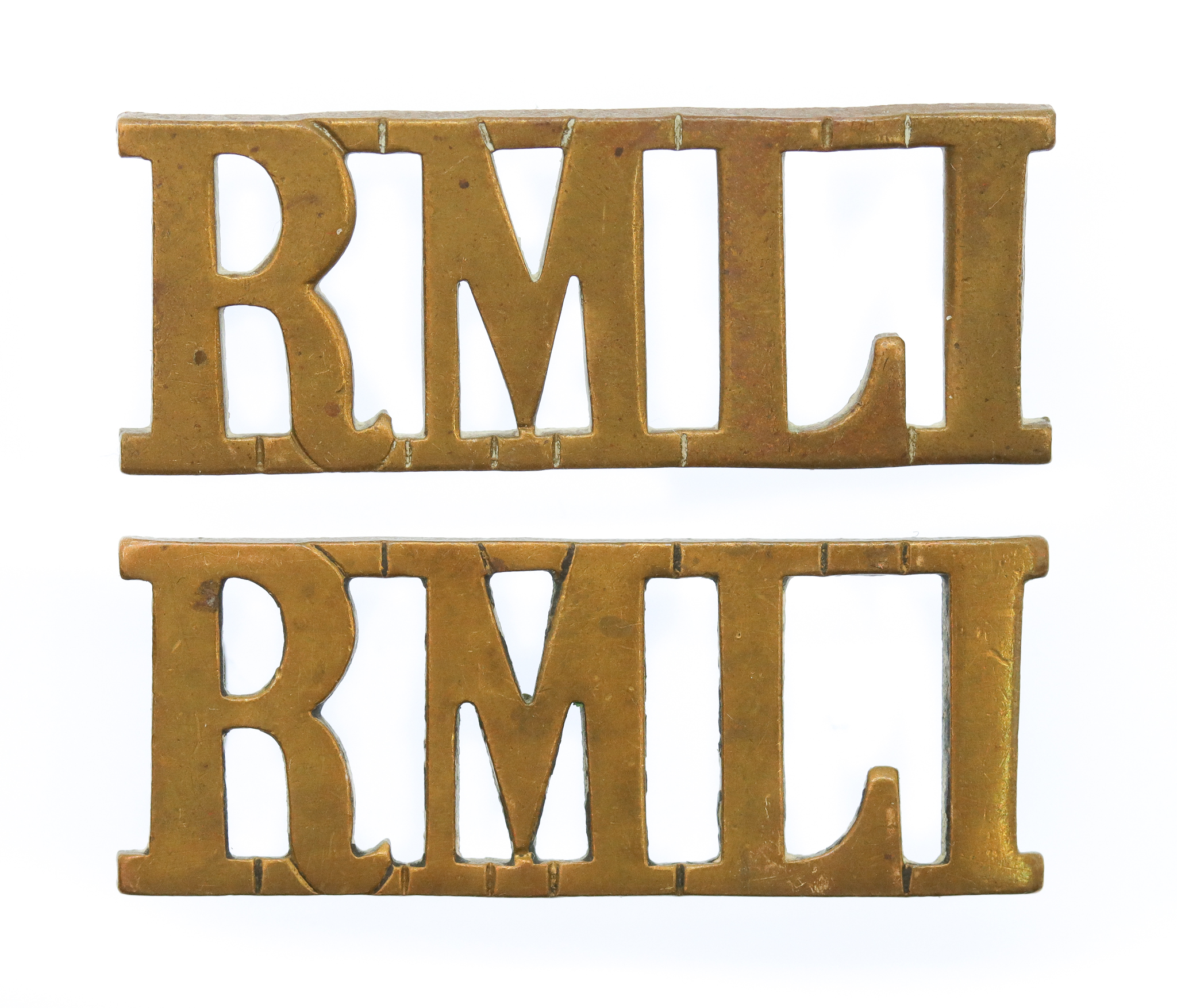 Pair of Royal Marine Light Infantry (R.M.L.I.) Shoulder Titles