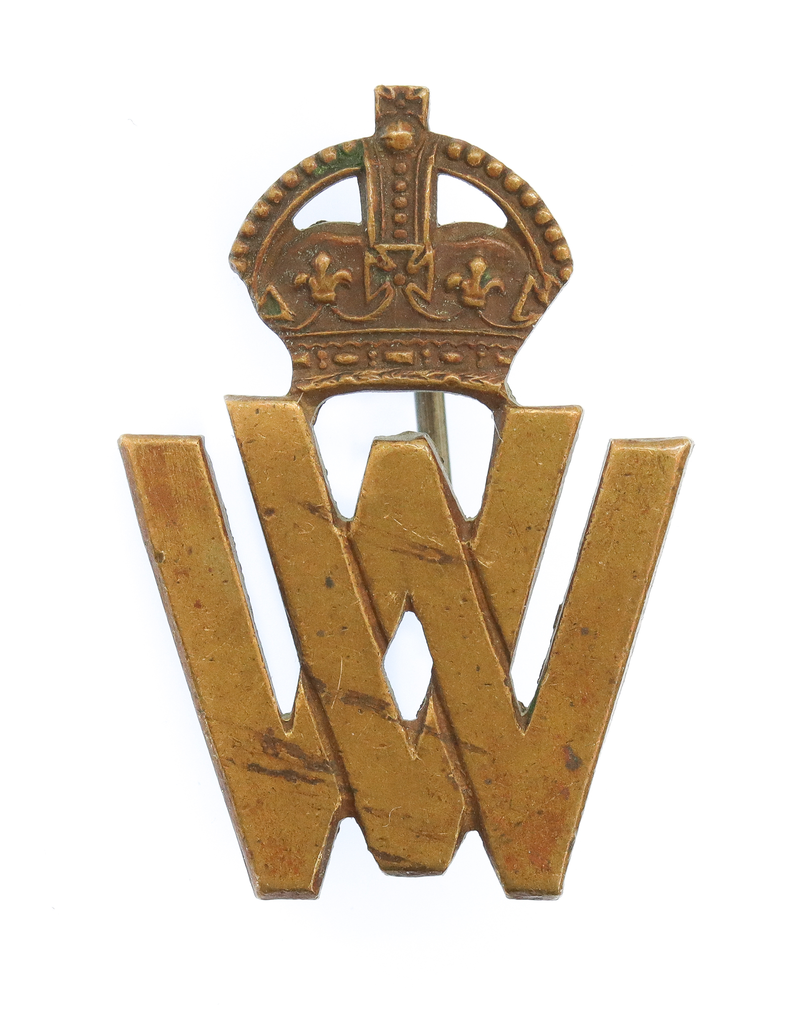 WWI Volunteer Workers (V.W.) Lapel Badge