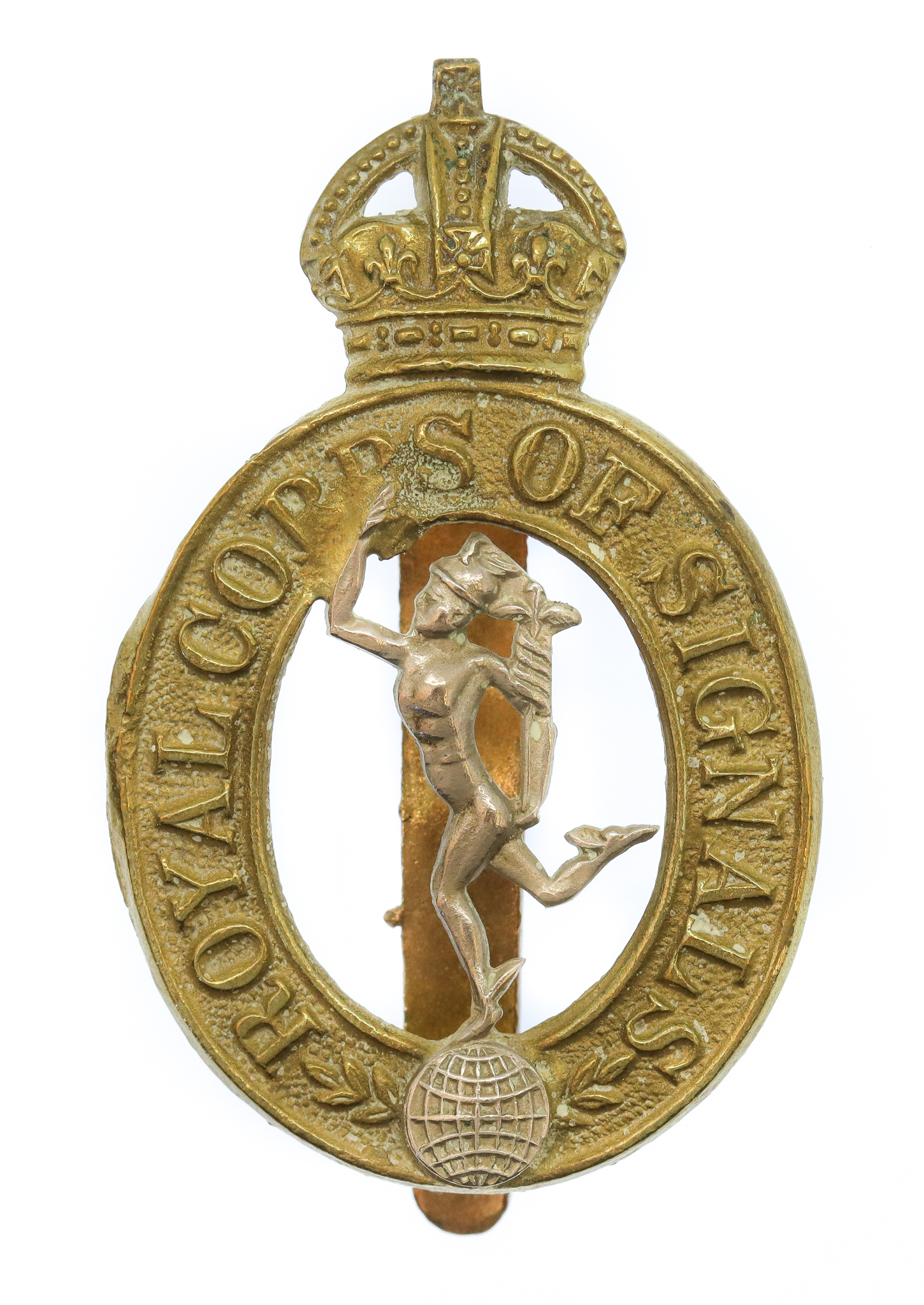 Royal Corps of Signals Cap Badge - King's Crown (1st Pattern)
