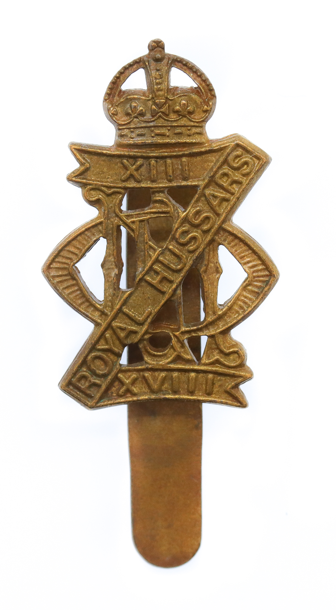 13th/18th Royal Hussars Cap Badge - King's Crown