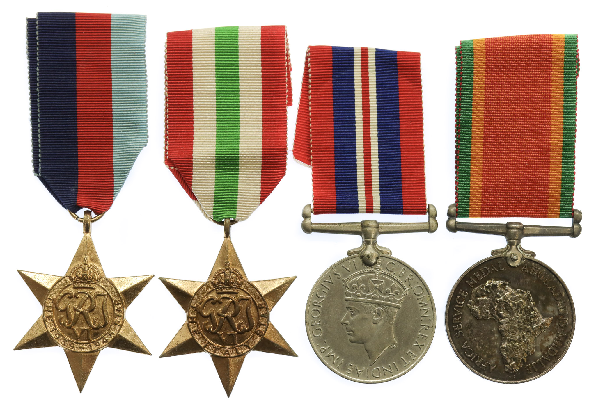 WW2 South African Intelligence Corps Medal Group of Four - Cpl. F.J.L. Taljaard