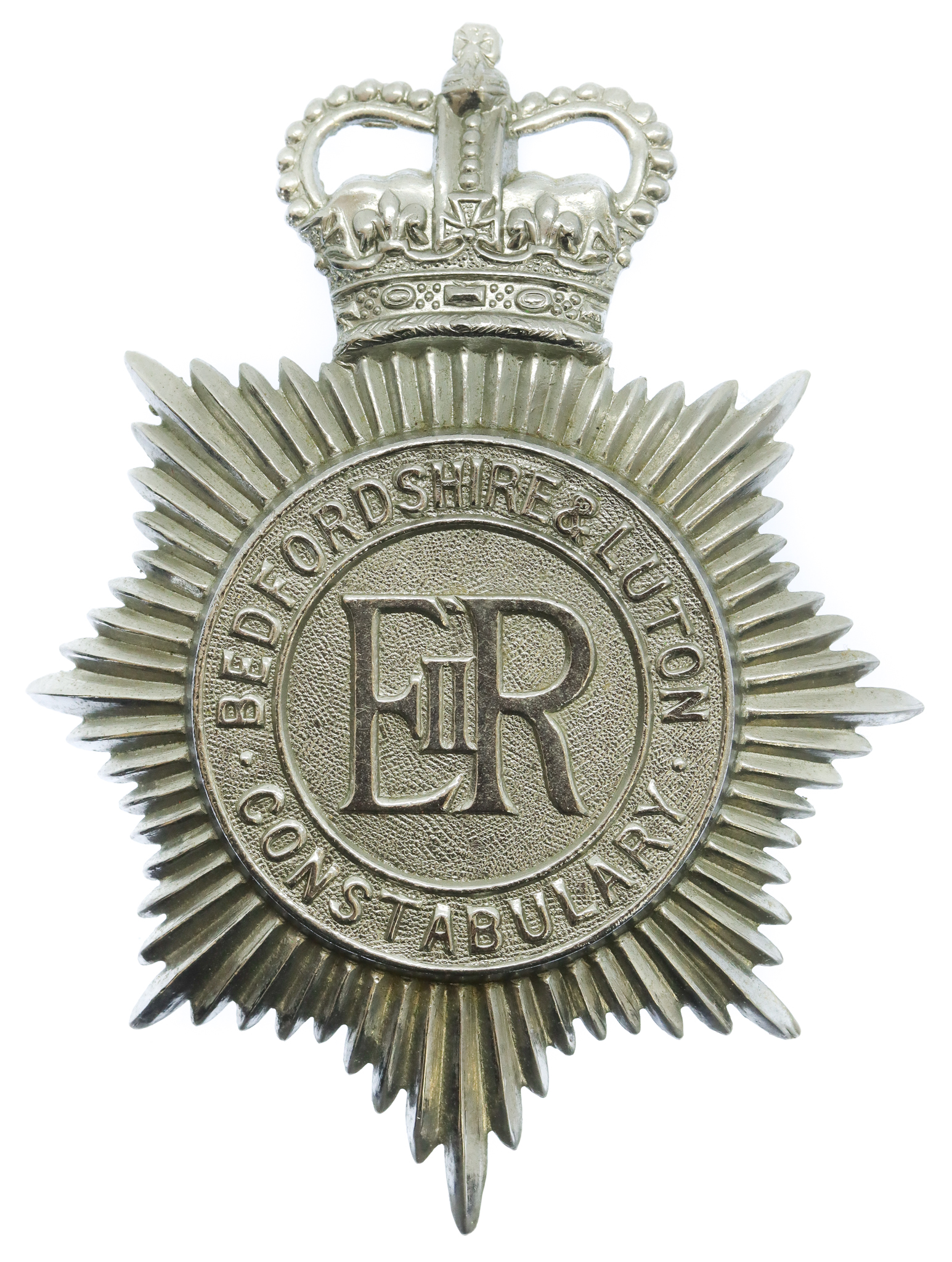 Bedfordshire & Luton Constabulary Helmet Plate - Queen's Crown