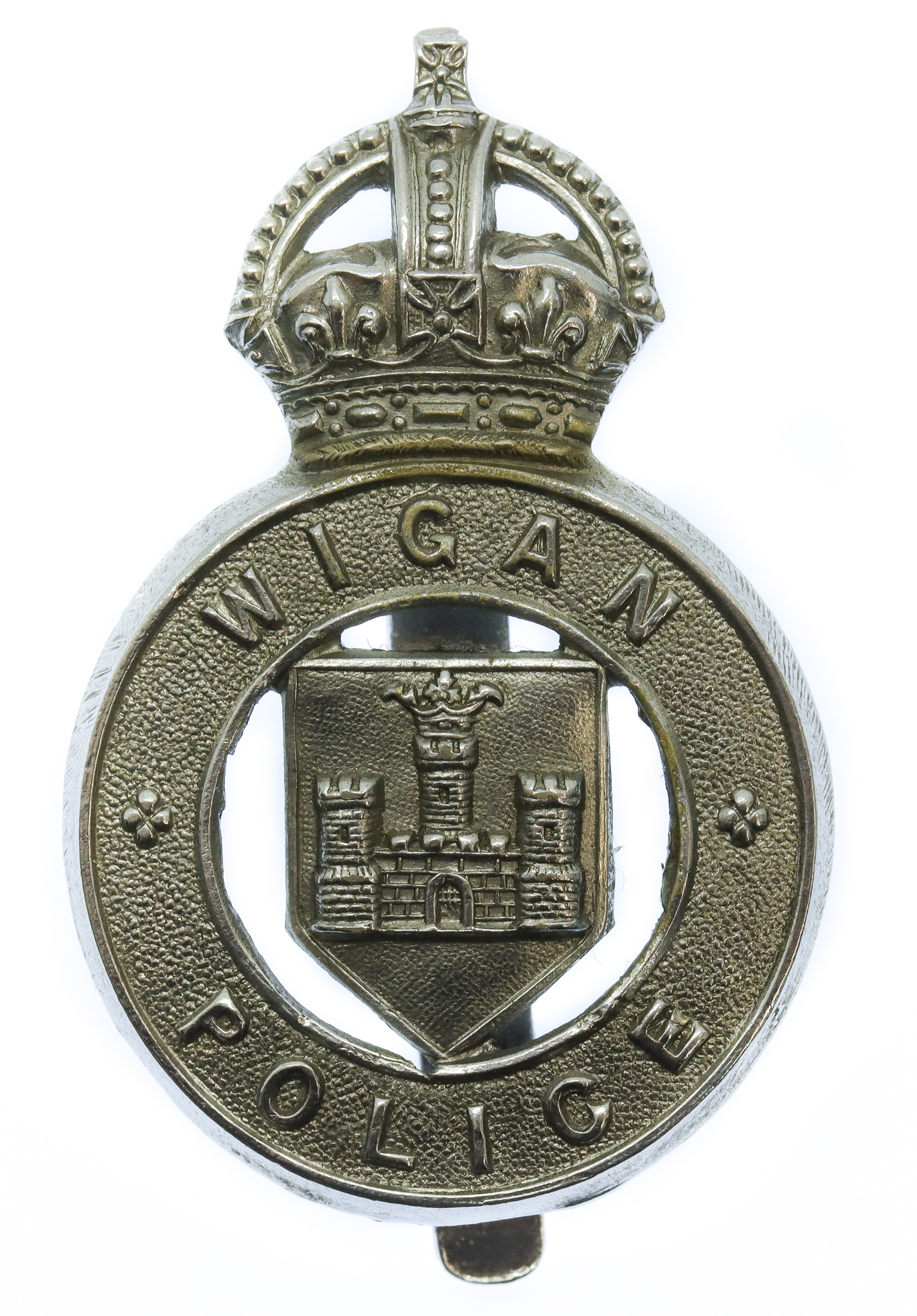 Wigan Borough Police Cap Badge - King's Crown