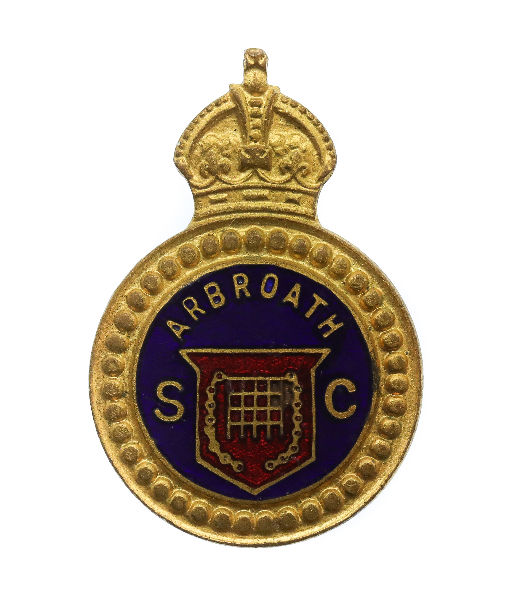 Arbroath Special Constabulary Enamelled Lapel Badge - King's Crown